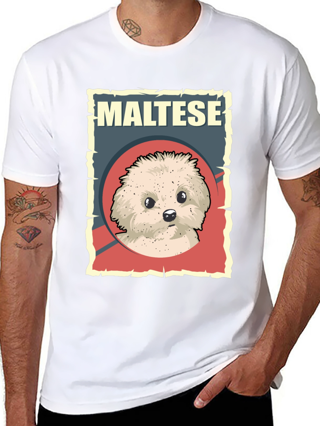 Maltese Dog Breed T-Shirt - Cute Puppy Graphic Tee