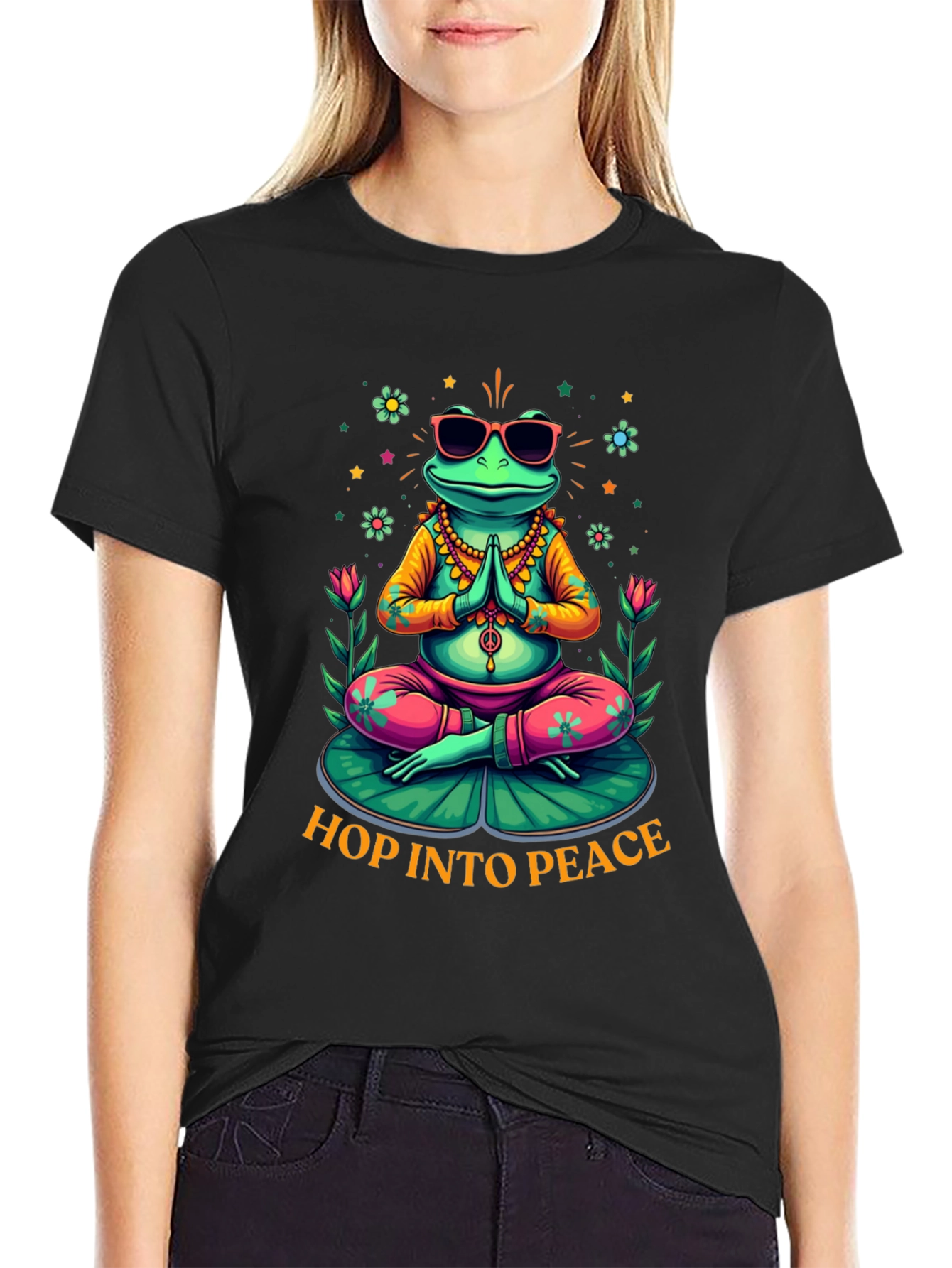 Zen Frog Graphic Tee - Hop Into Peace
