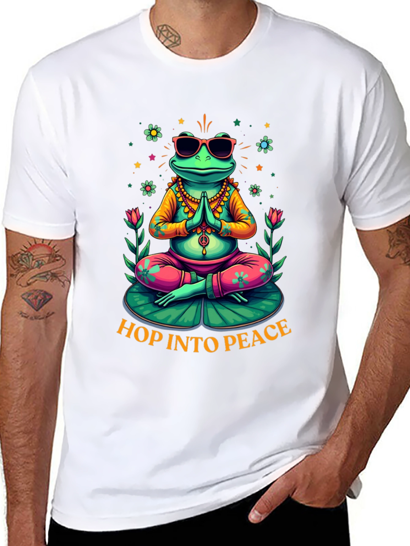 Zen Frog Graphic Tee - Hop Into Peace