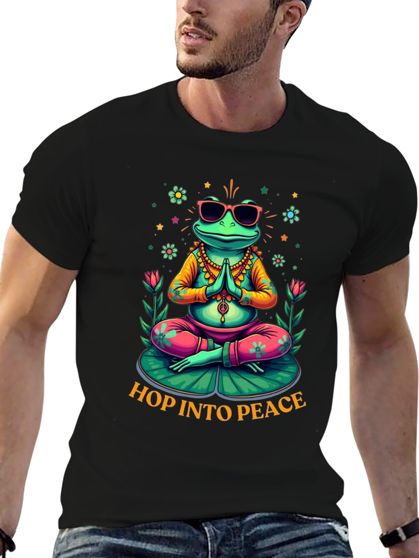 Zen Frog Graphic Tee - Hop Into Peace