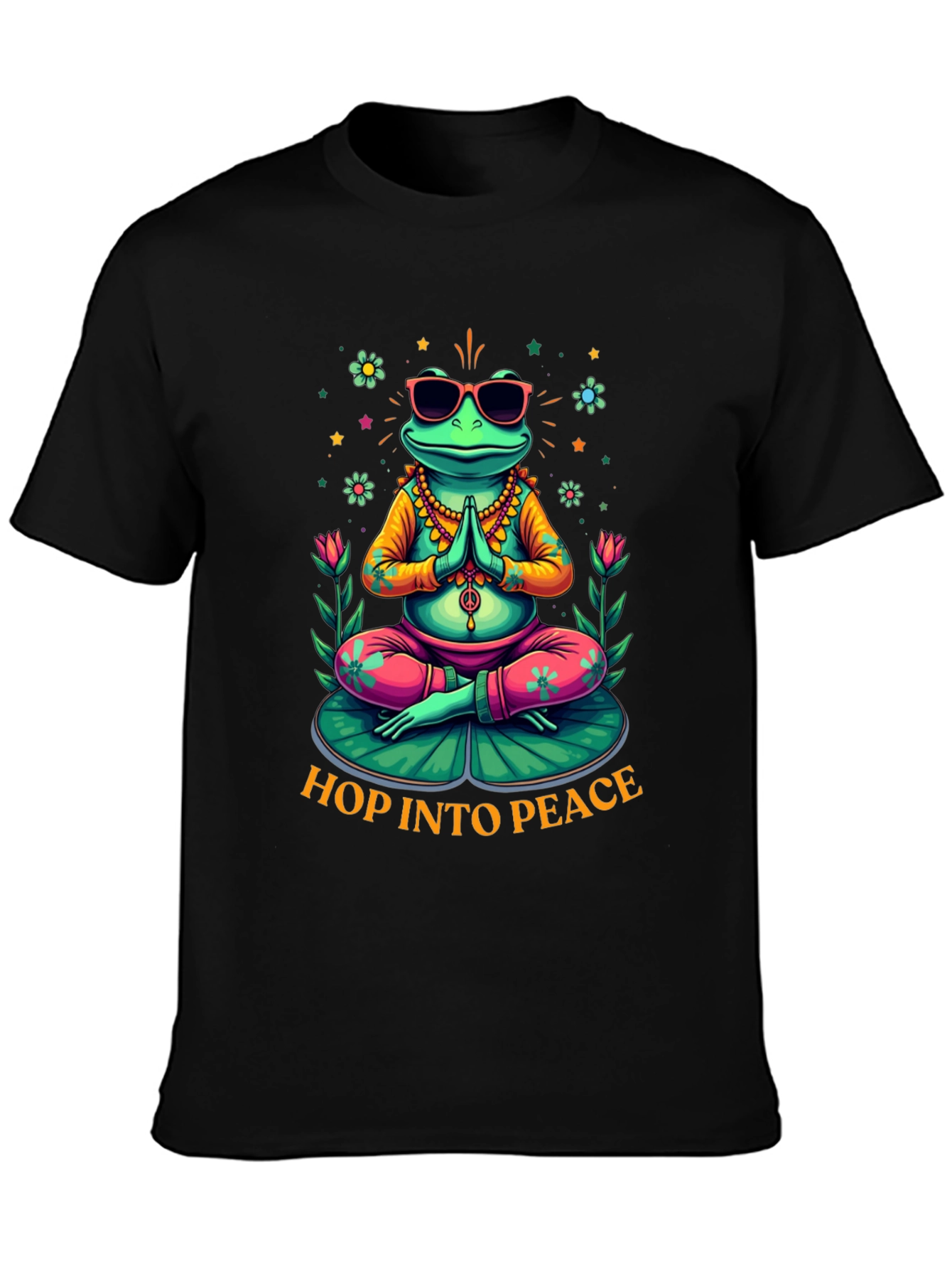 Zen Frog Graphic Tee - Hop Into Peace