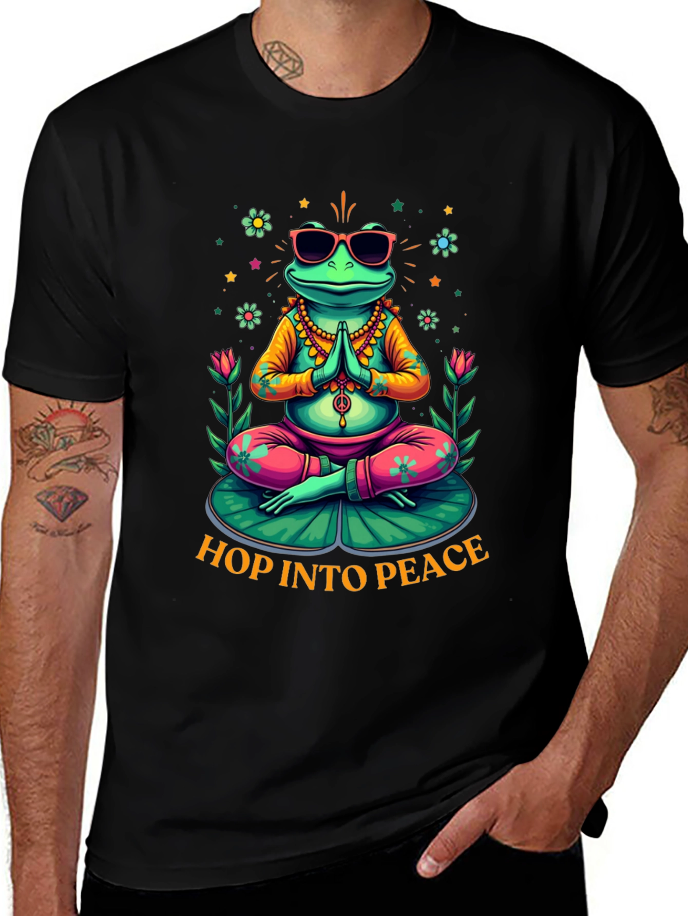 Zen Frog Graphic Tee - Hop Into Peace