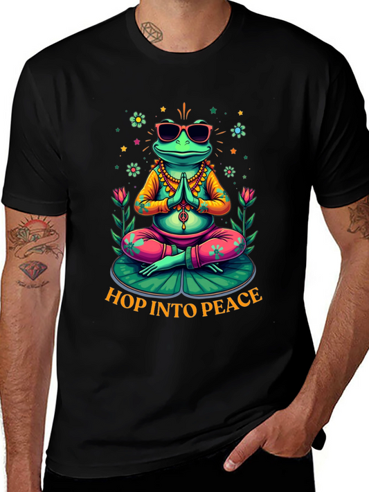 Zen Frog Graphic Tee - Hop Into Peace
