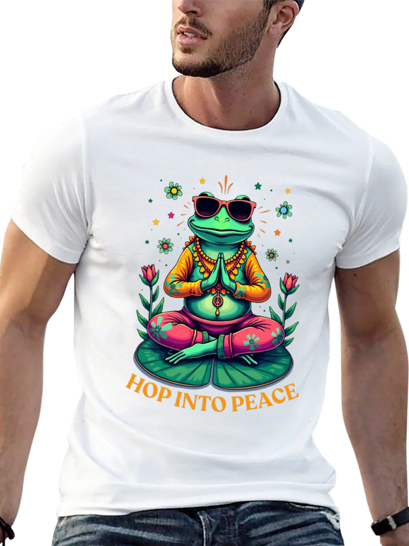 Zen Frog Graphic Tee - Hop Into Peace
