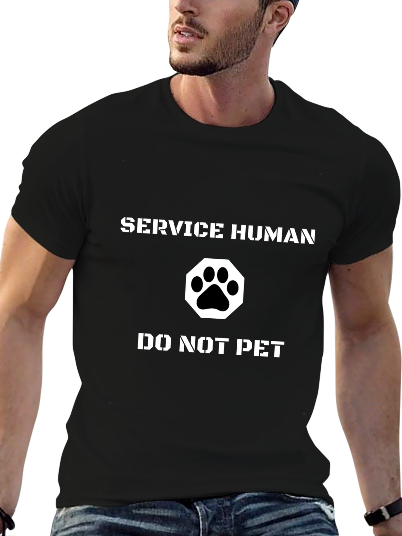 Service Human T-Shirt - Funny Pet Owner Apparel