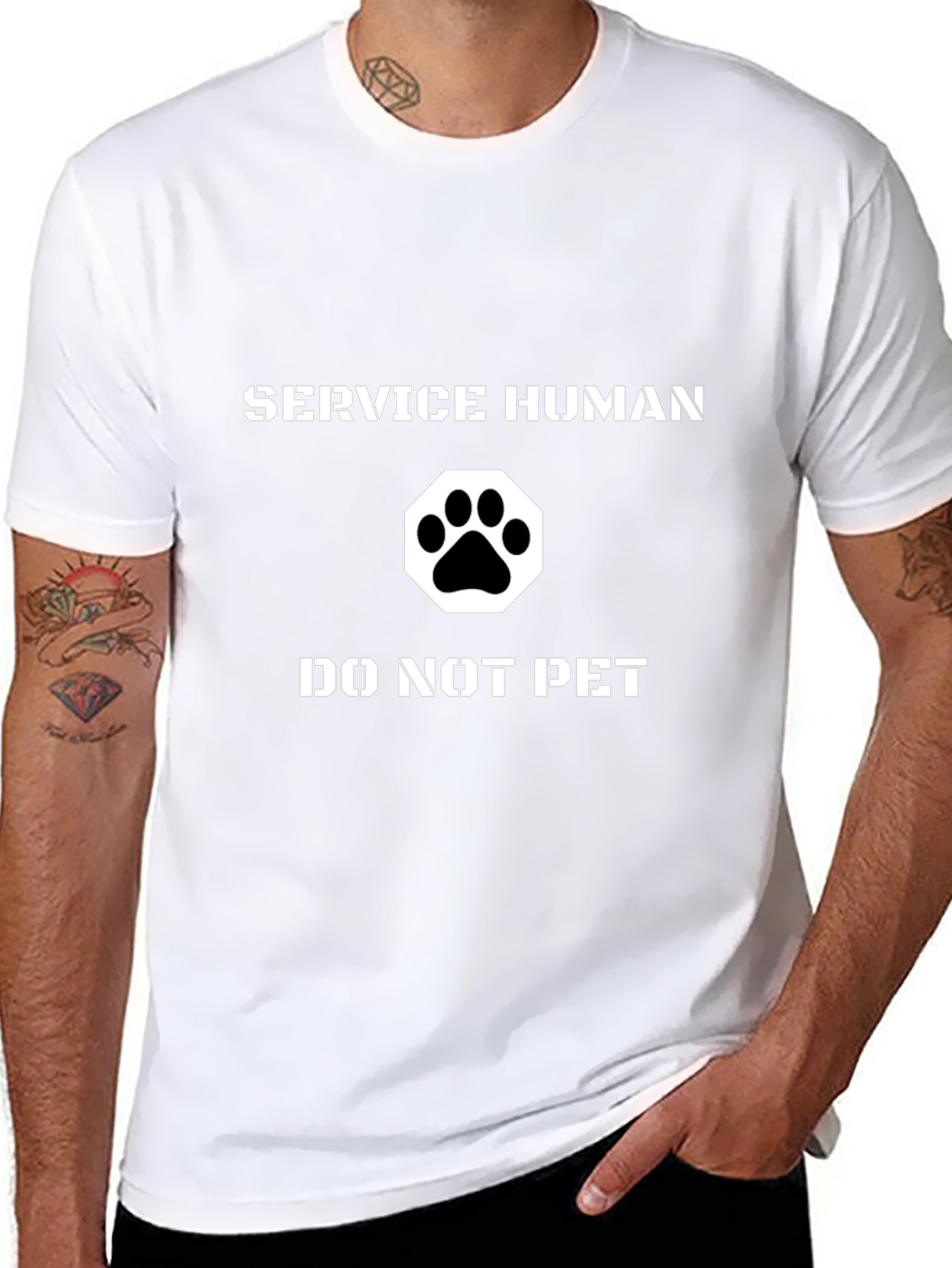 Service Human T-Shirt - Funny Pet Owner Apparel