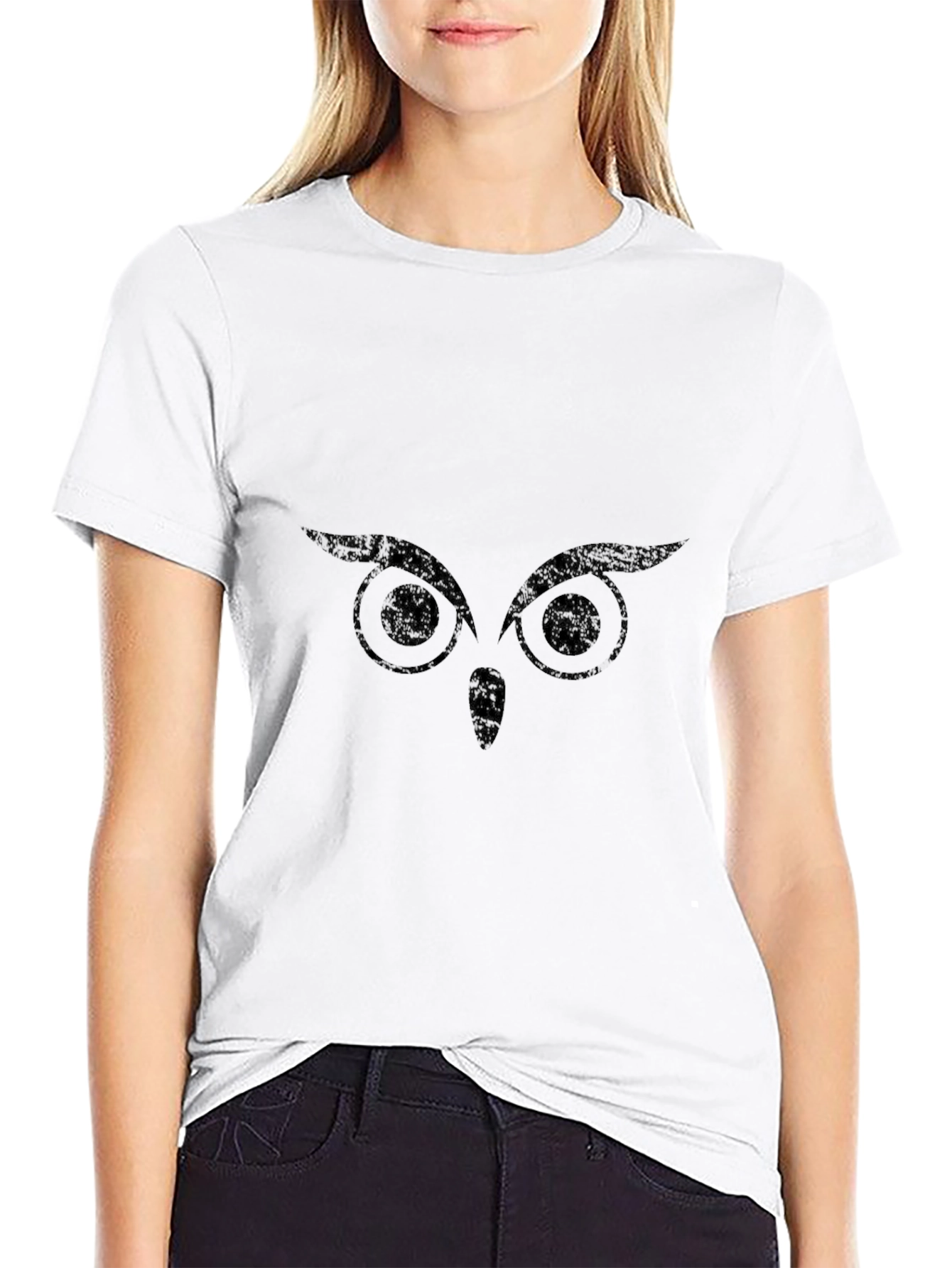Black Owl Eyes T-Shirt - Mens Graphic Tee