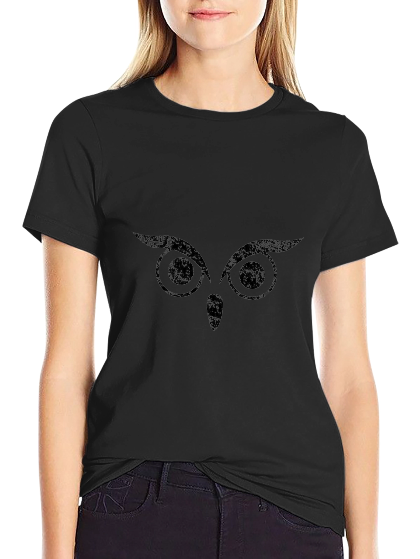 Black Owl Eyes T-Shirt - Mens Graphic Tee