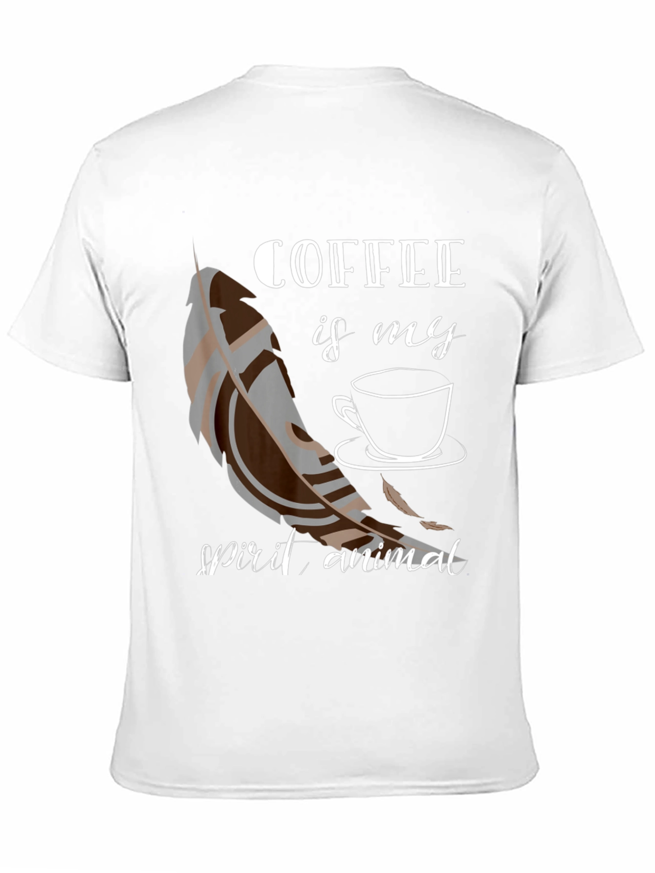 Coffee Is My Spirit Animal Black T-Shirt