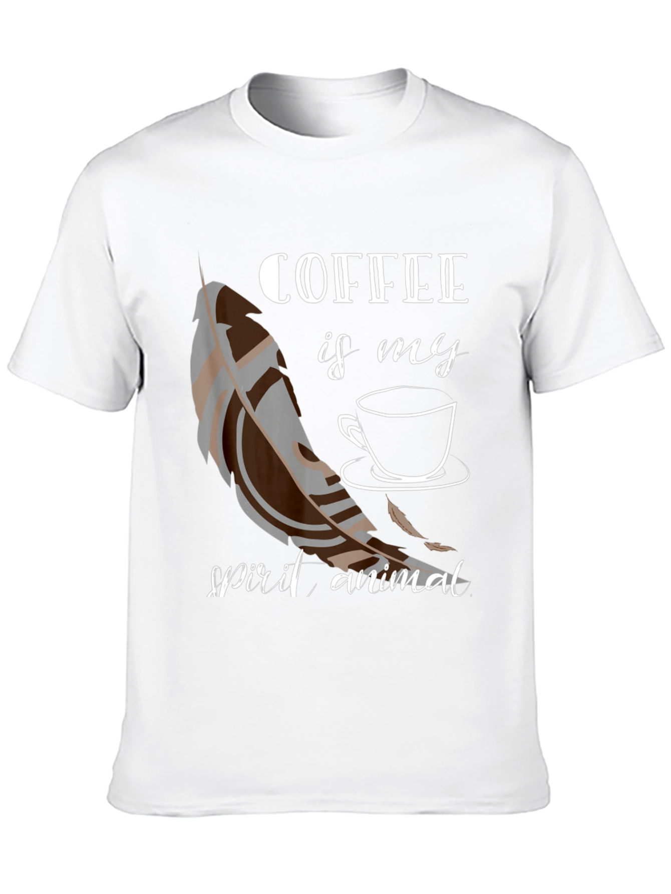 Coffee Is My Spirit Animal Black T-Shirt