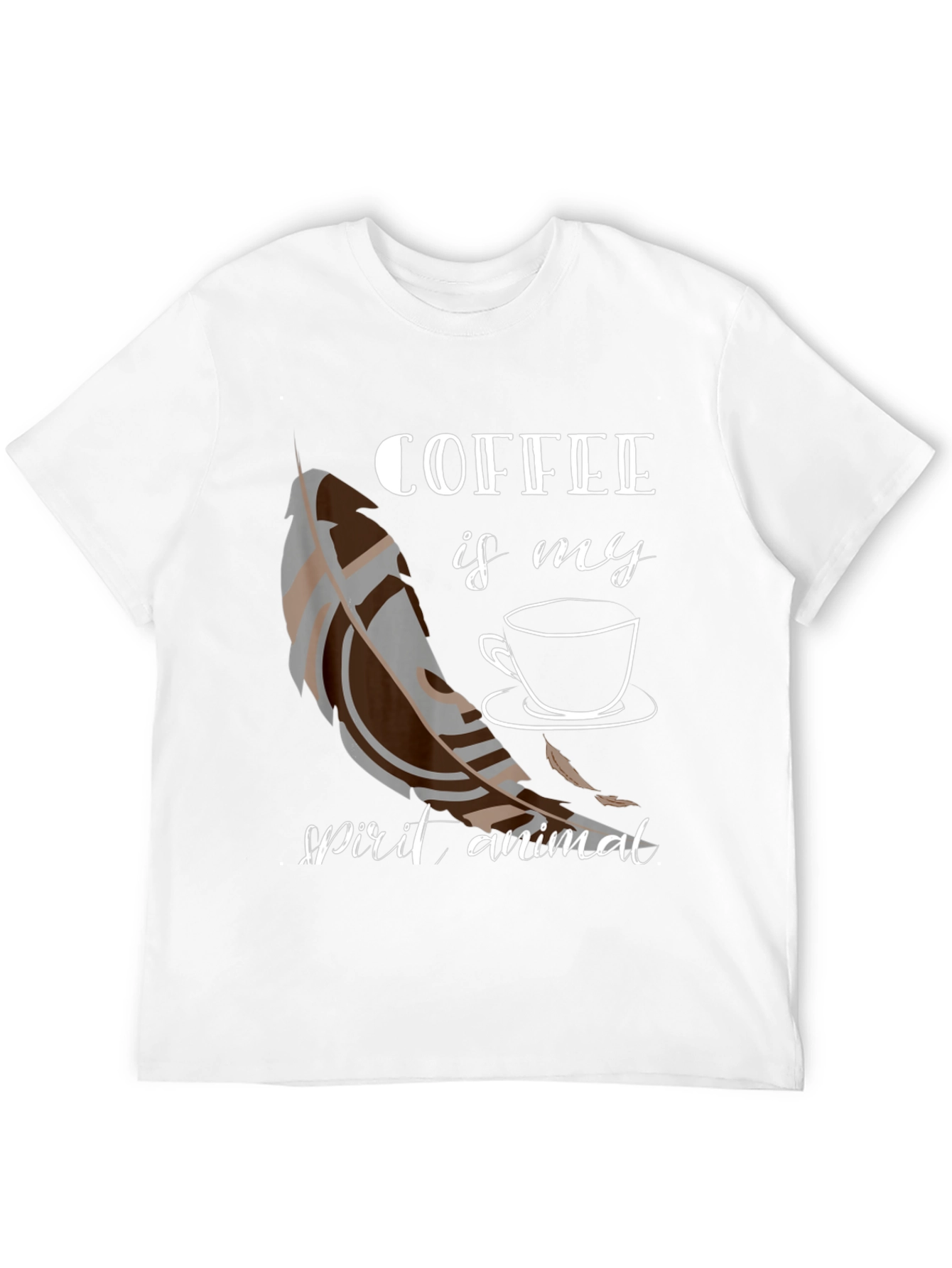 Coffee Is My Spirit Animal Black T-Shirt