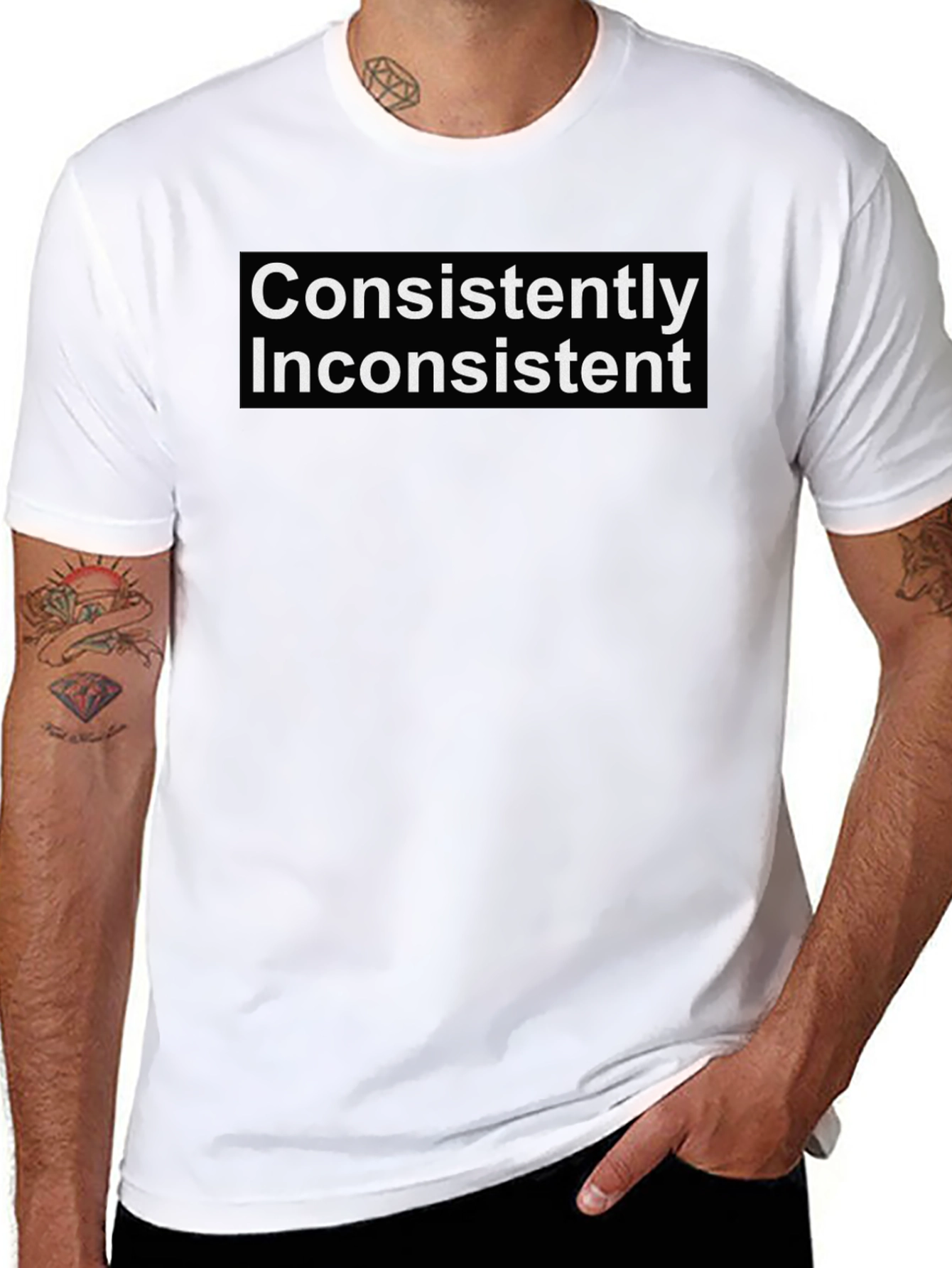 Consistently Inconsistent Graphic Tee - Black