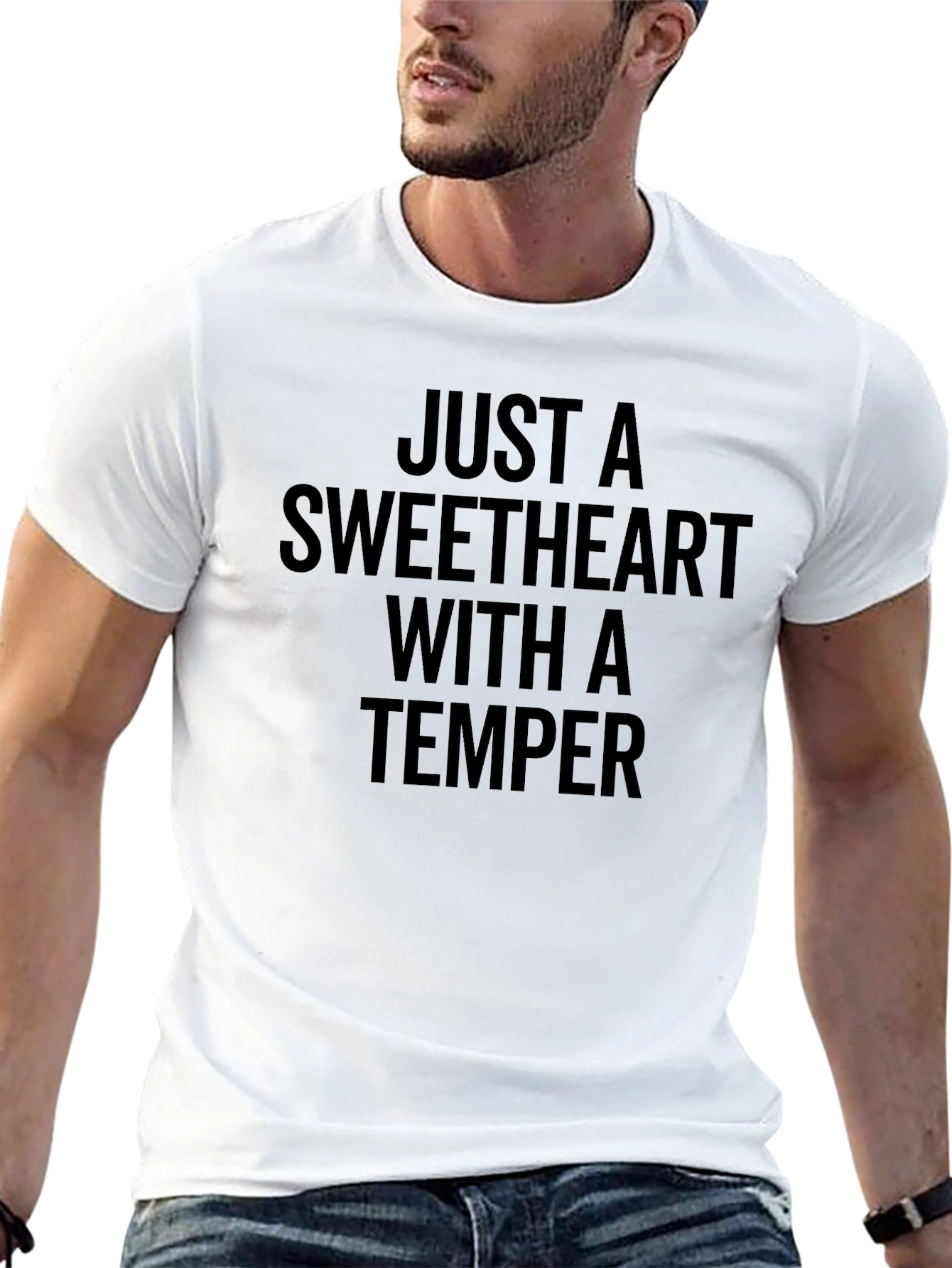 Sweetheart With a Temper Graphic Tee - Black