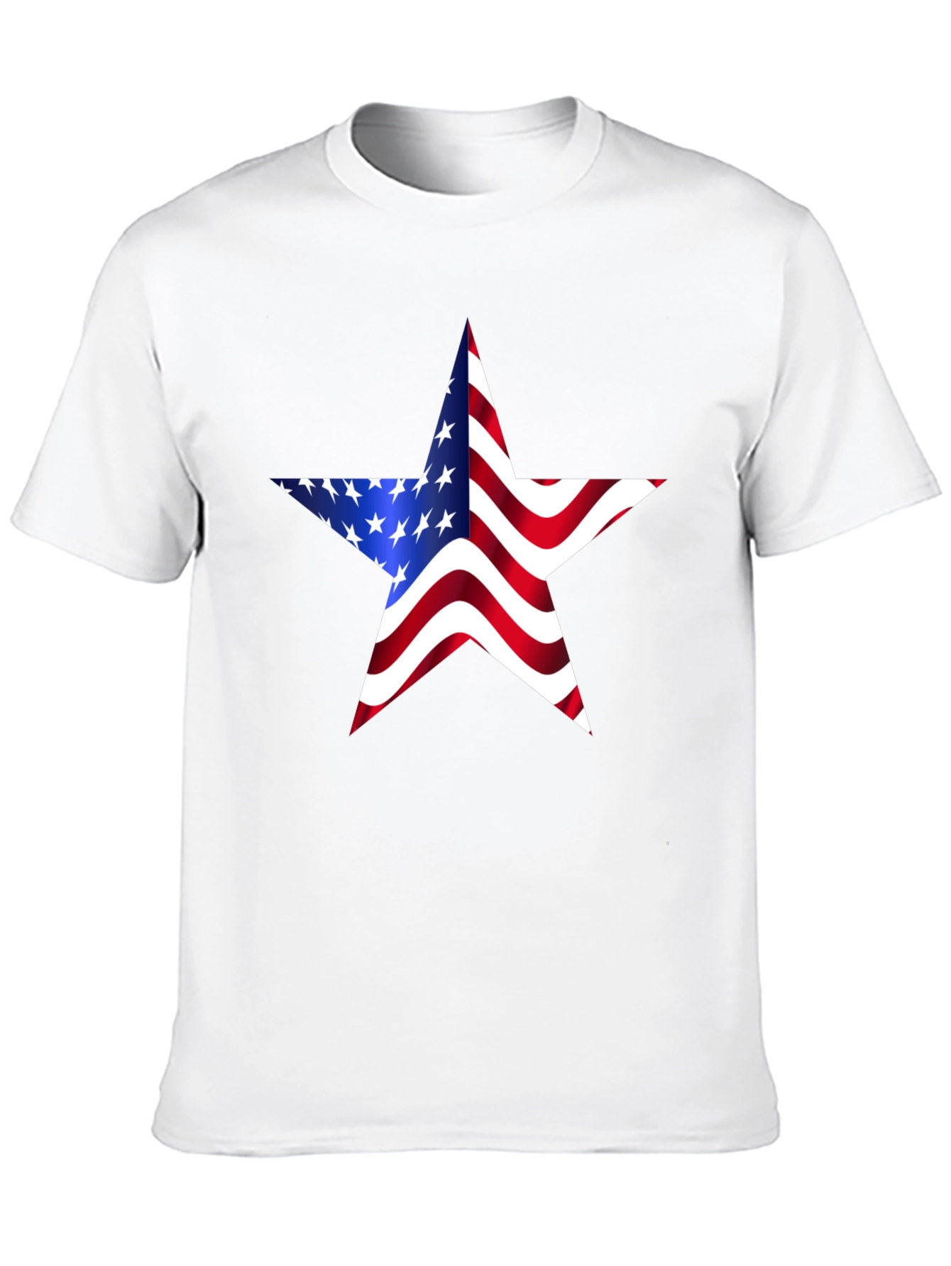Patriotic American Flag Star Graphic T-Shirt