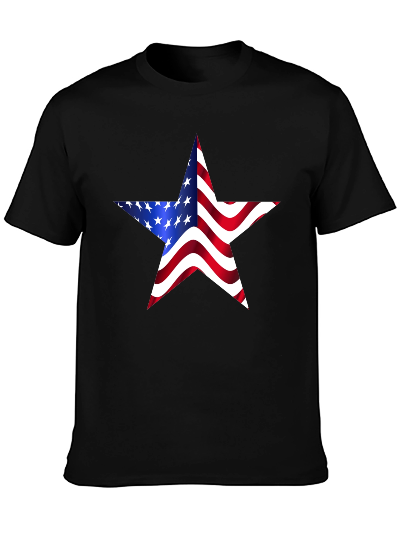 Patriotic American Flag Star Graphic T-Shirt