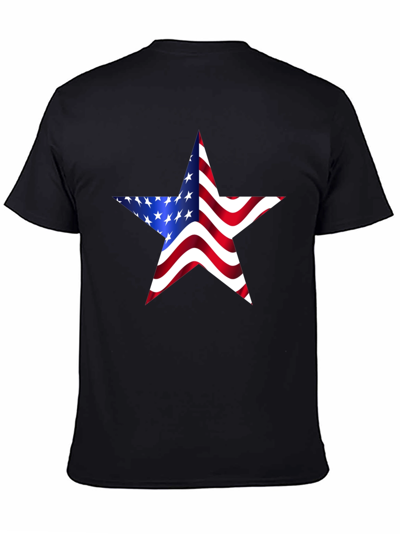 Patriotic American Flag Star Graphic T-Shirt