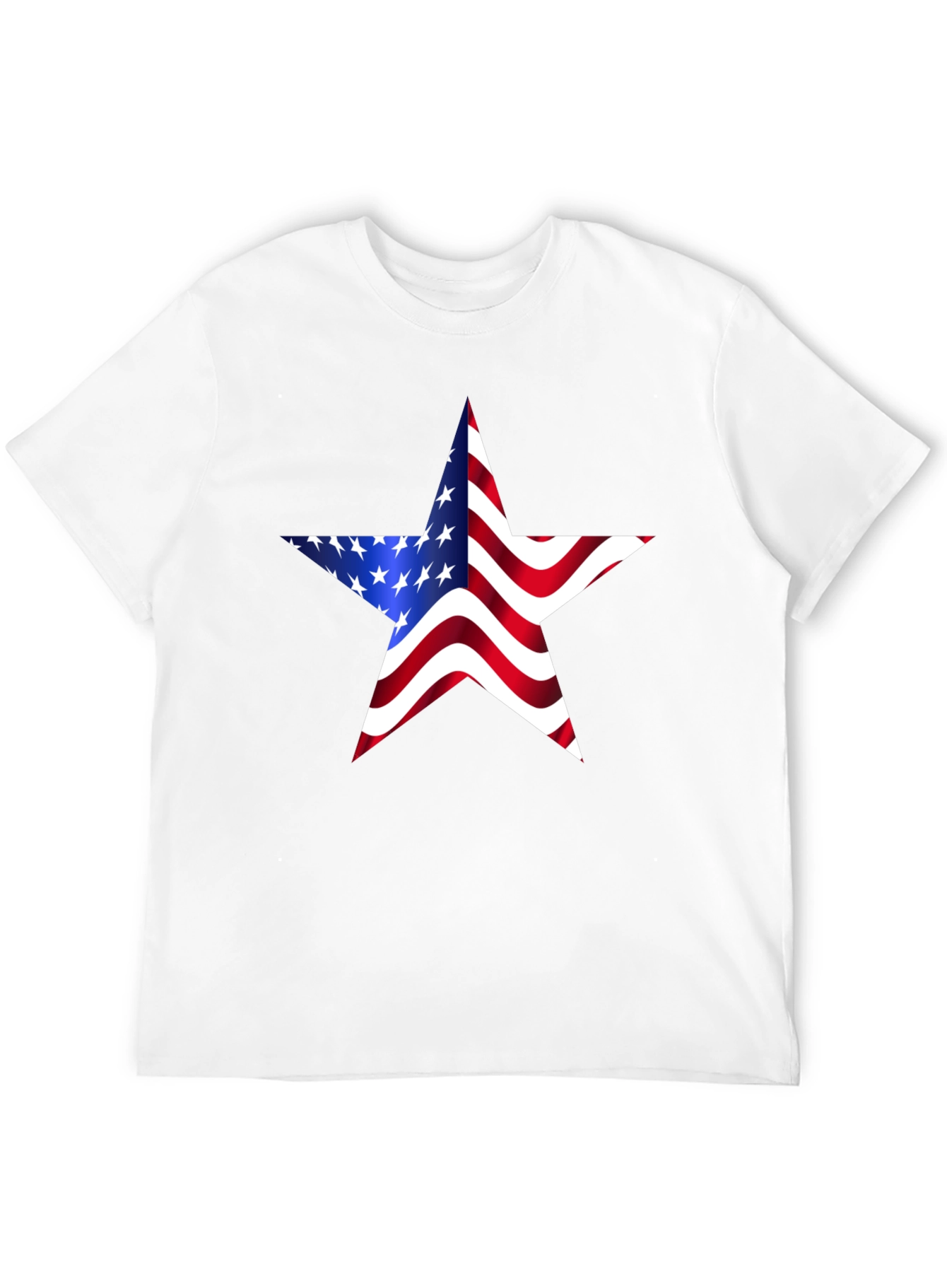 Patriotic American Flag Star Graphic T-Shirt