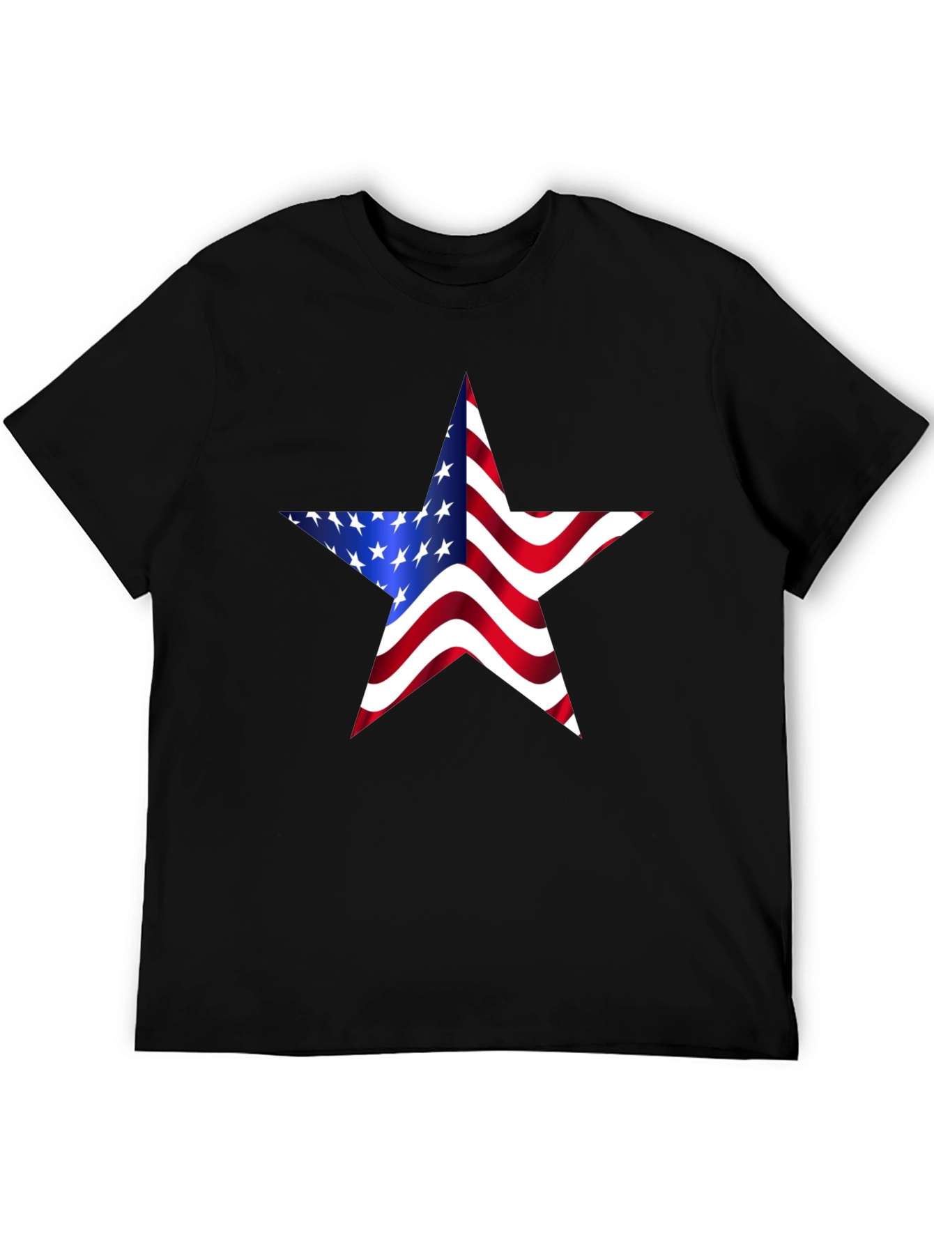 Patriotic American Flag Star Graphic T-Shirt