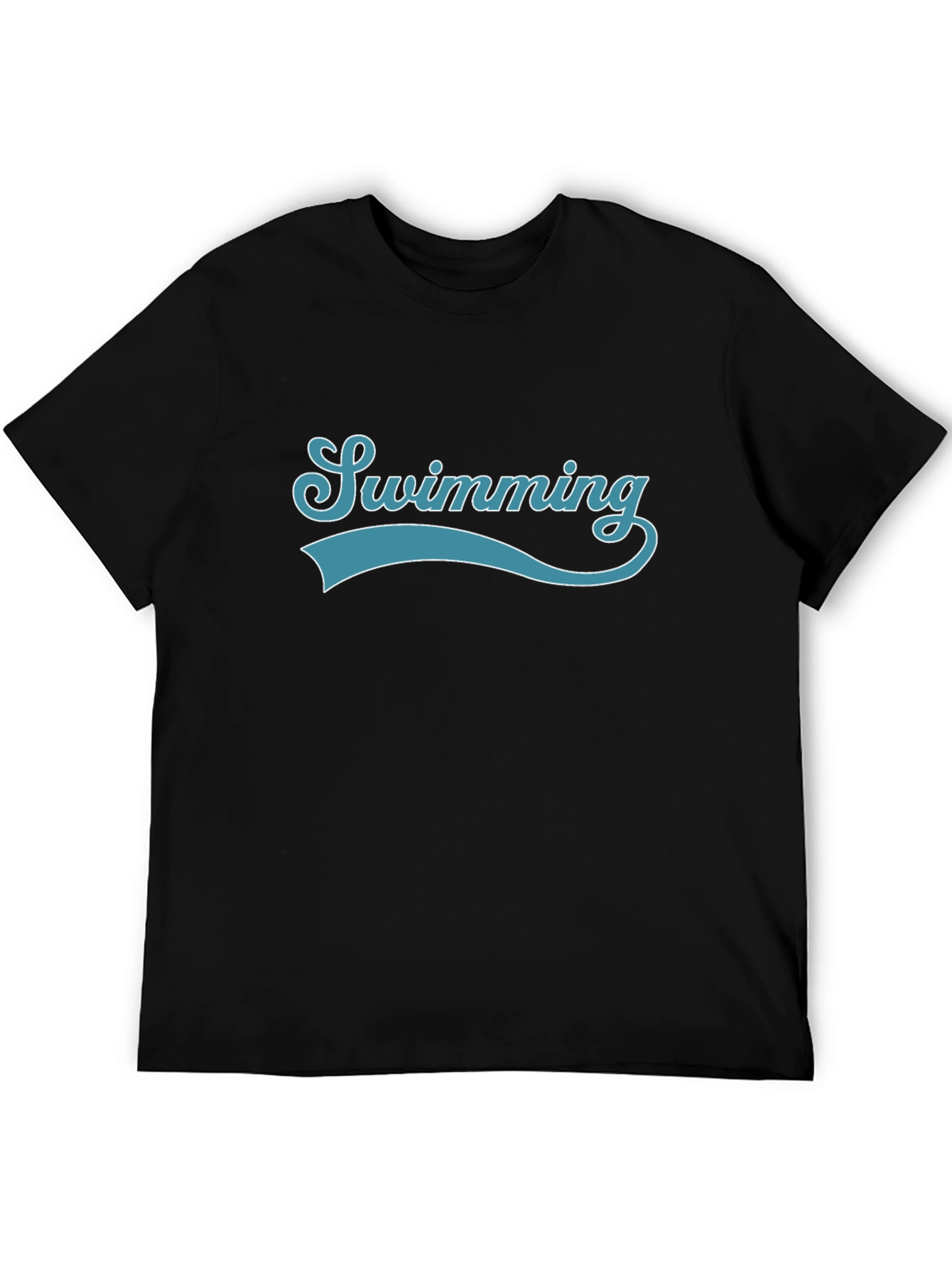 Swimming Graphic Print Crew Neck T-Shirt