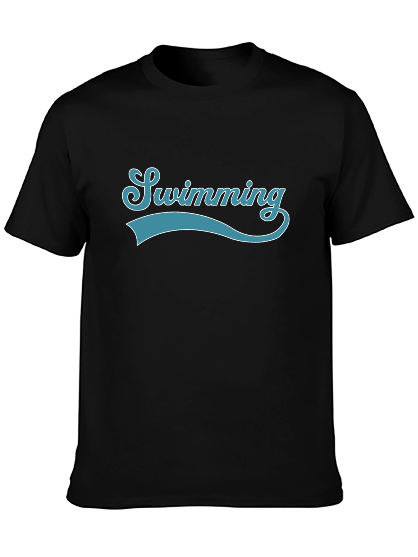 Swimming Graphic Print Crew Neck T-Shirt