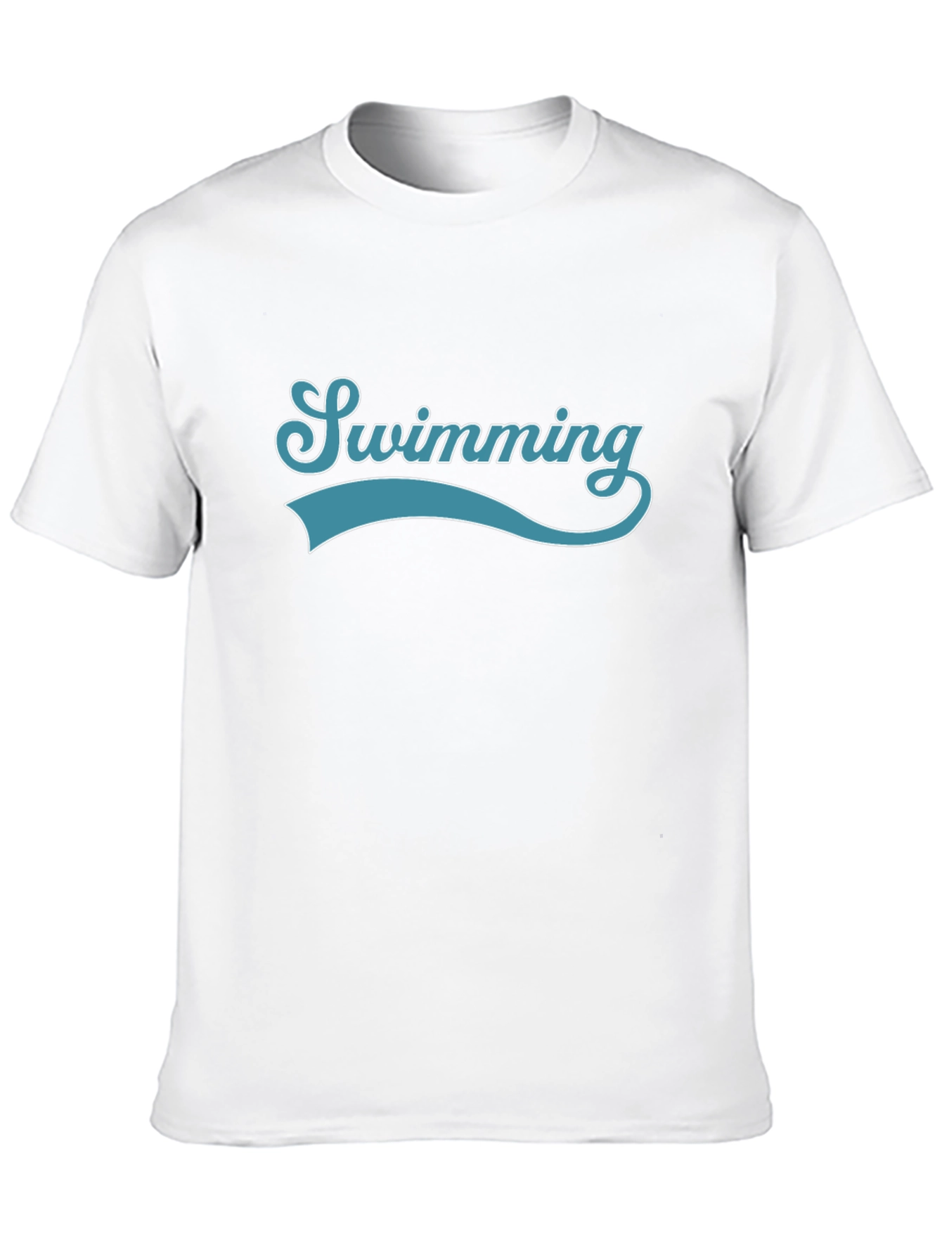 Swimming Graphic Print Crew Neck T-Shirt