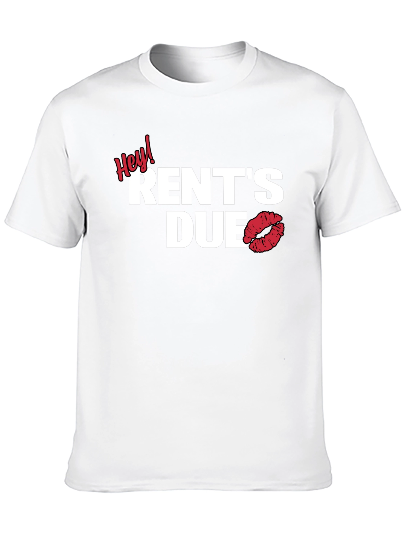 Hey! Rents Due Lip Print Graphic Tee