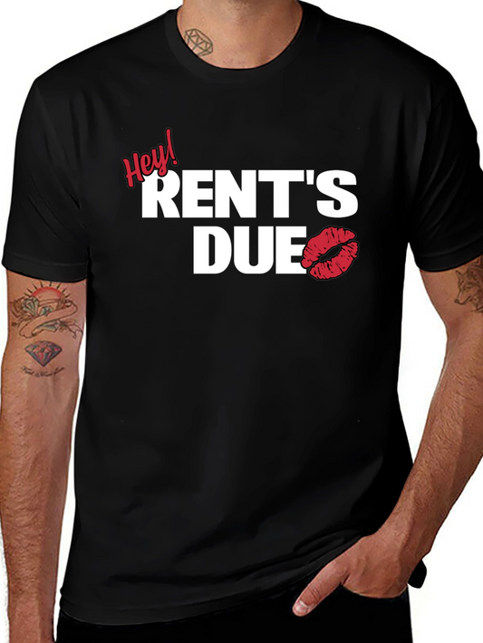 Hey! Rents Due Lip Print Graphic Tee