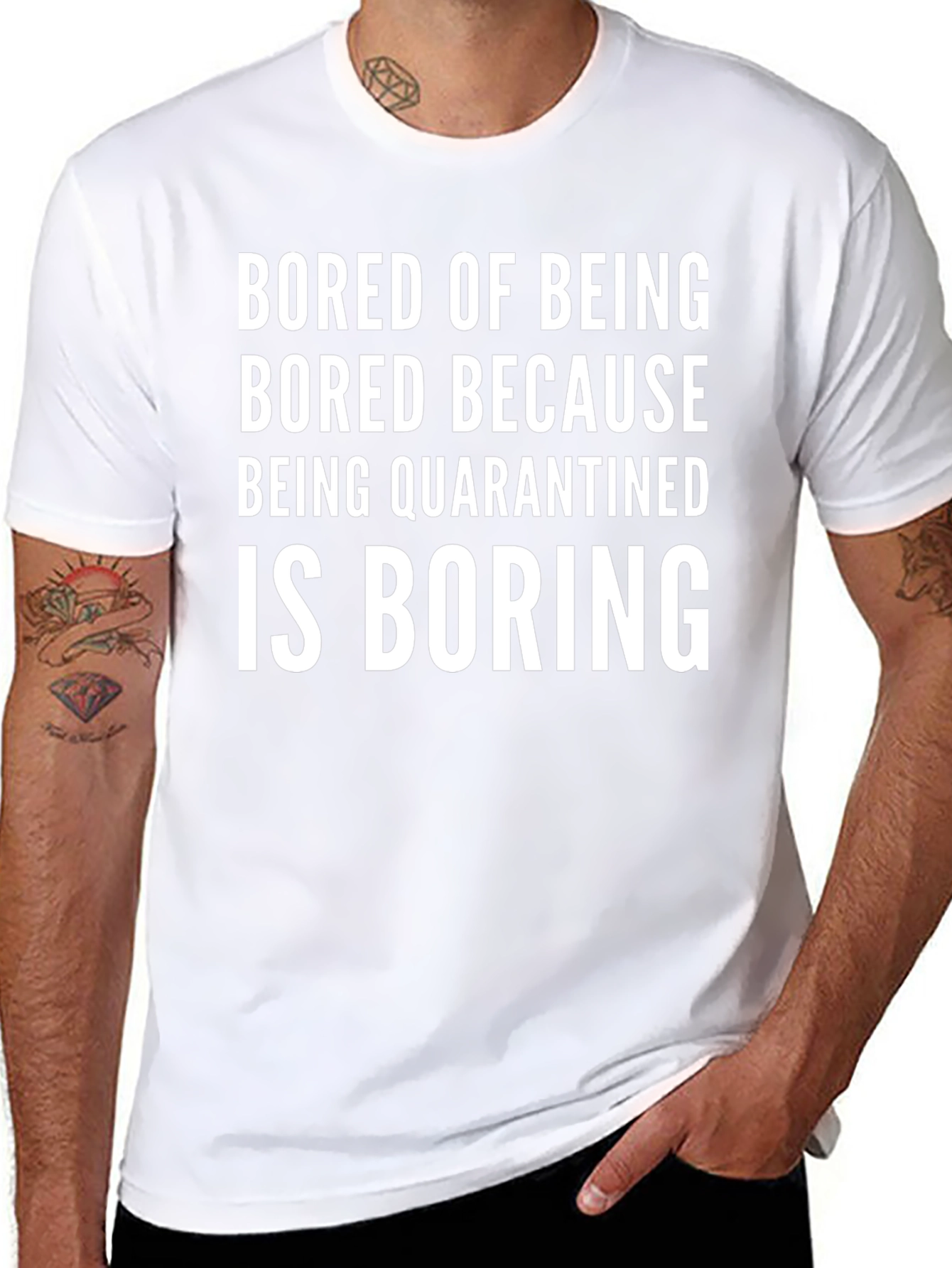 Bored of Being Quarantined Black T-Shirt