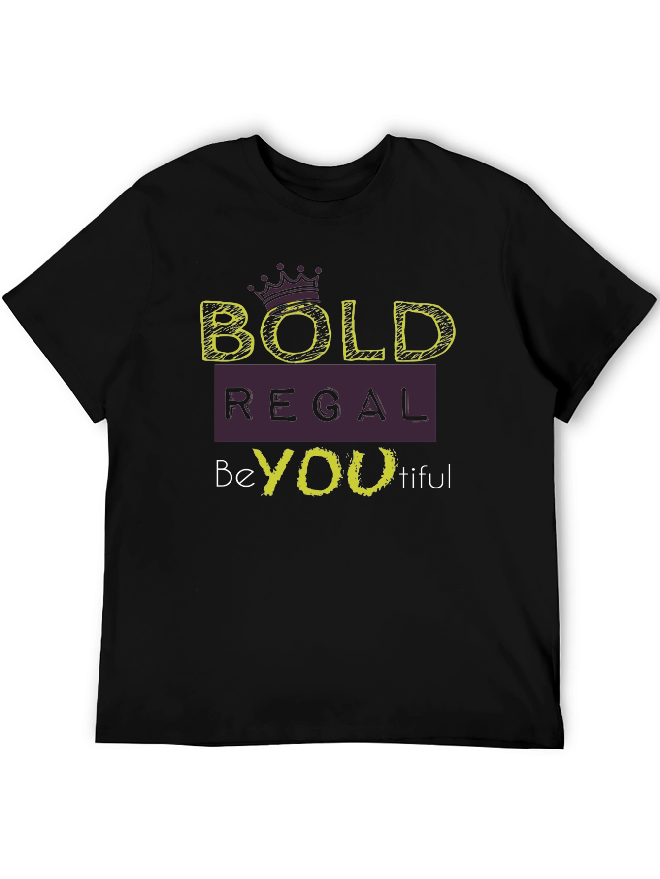 Bold Regal Be-YOU-tiful Black Graphic Tee
