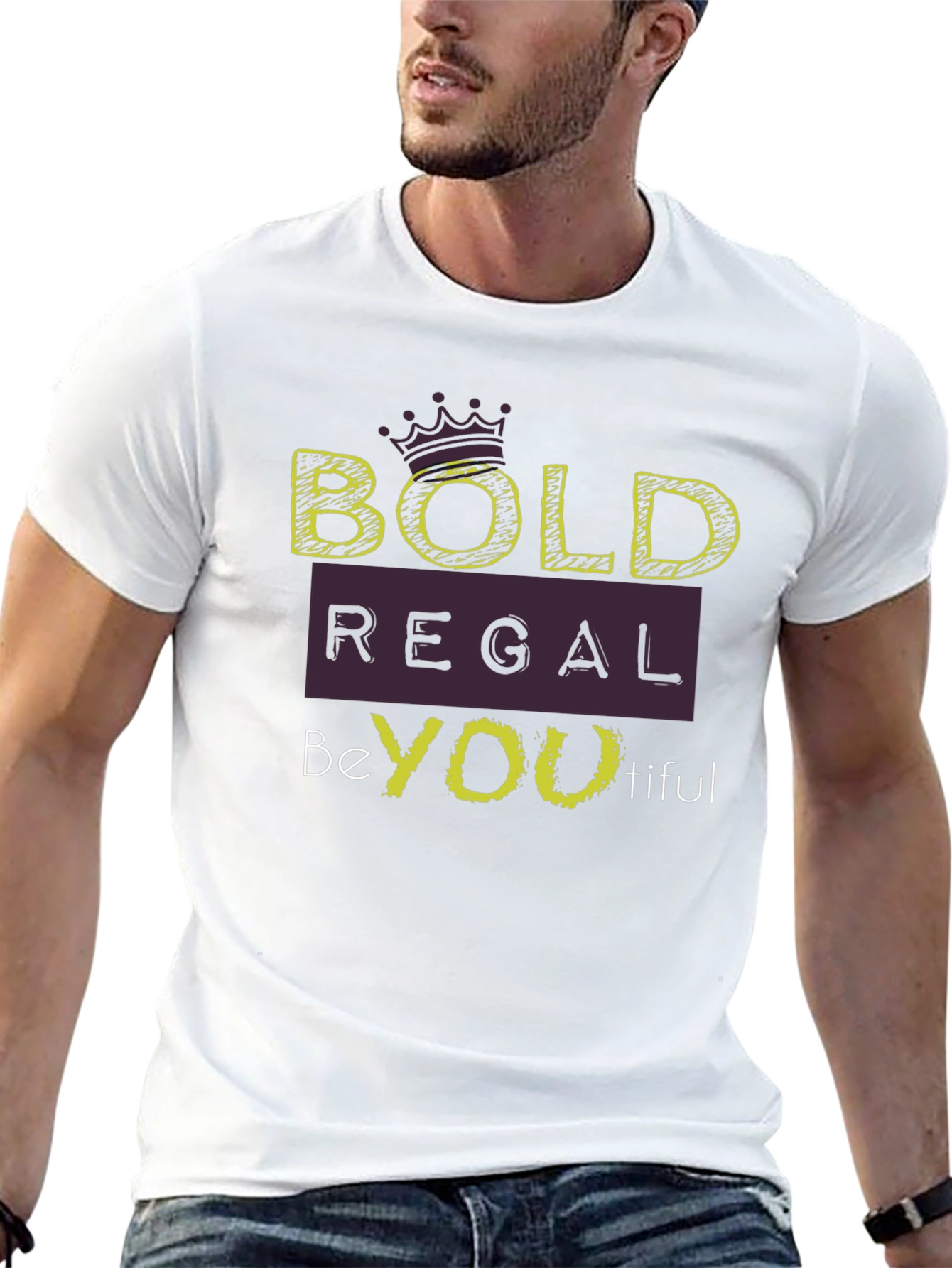 Bold Regal Be-YOU-tiful Black Graphic Tee