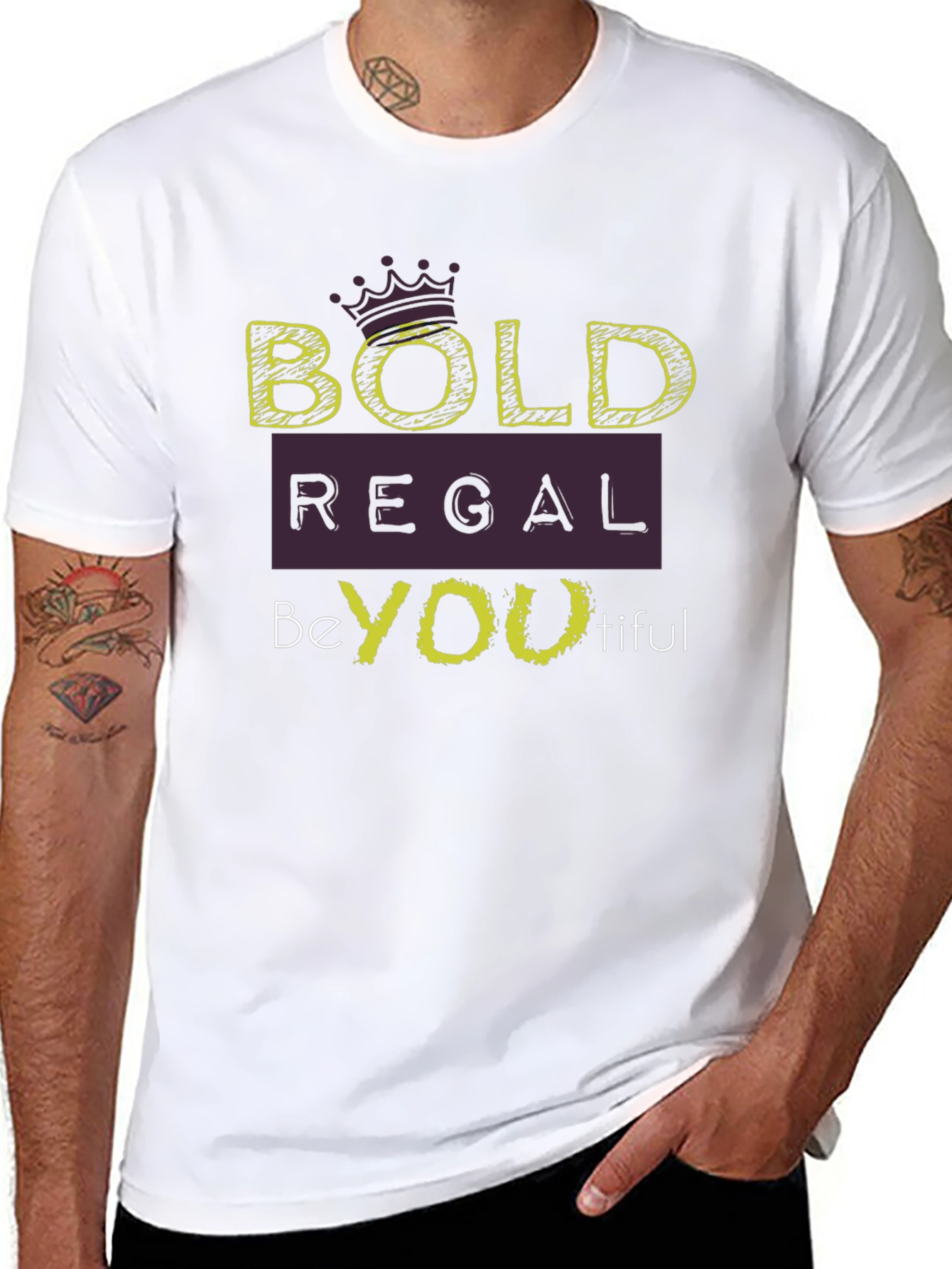 Bold Regal Be-YOU-tiful Black Graphic Tee