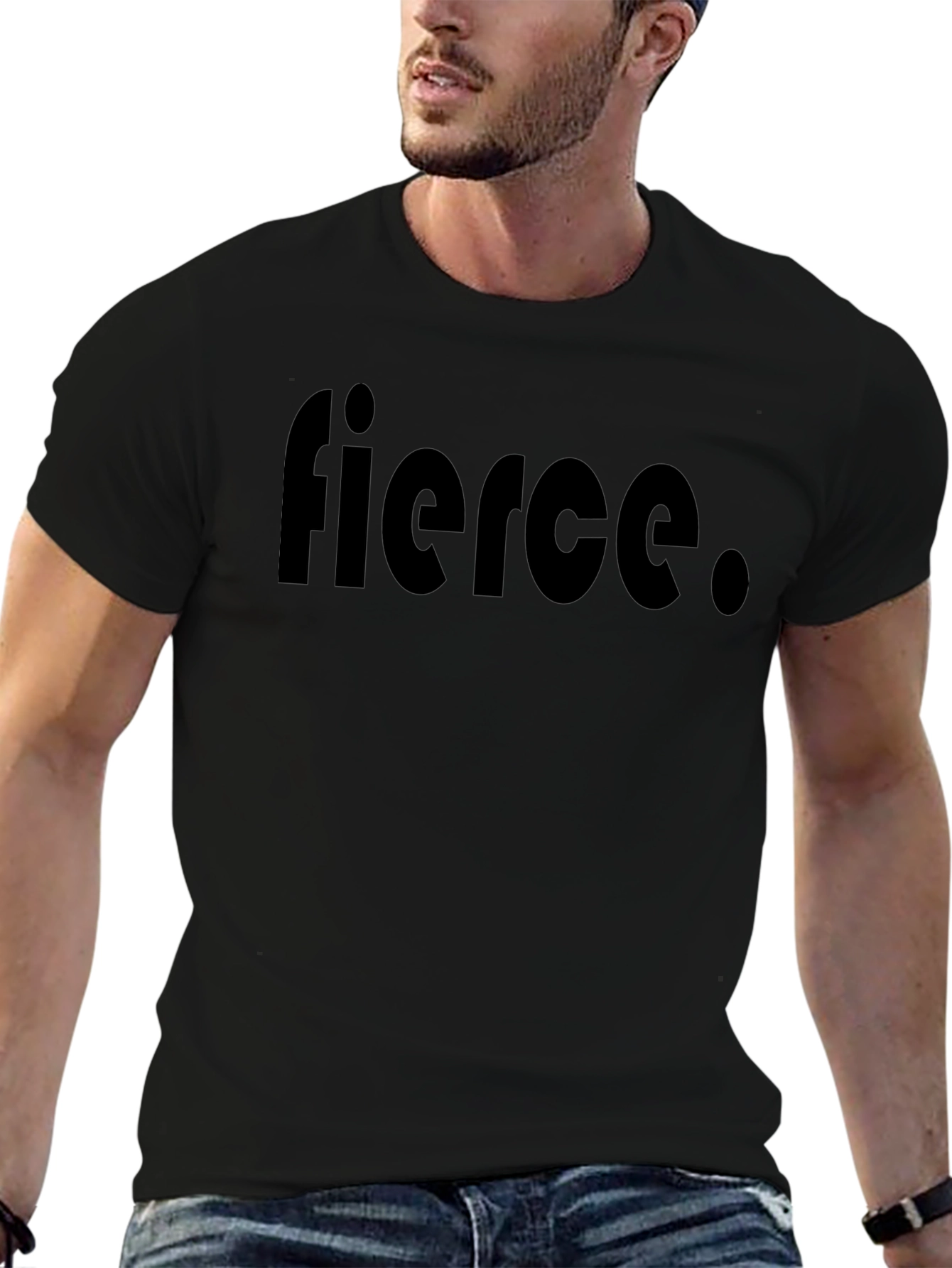 Fierce Black Graphic Tee - Stylish Comfort