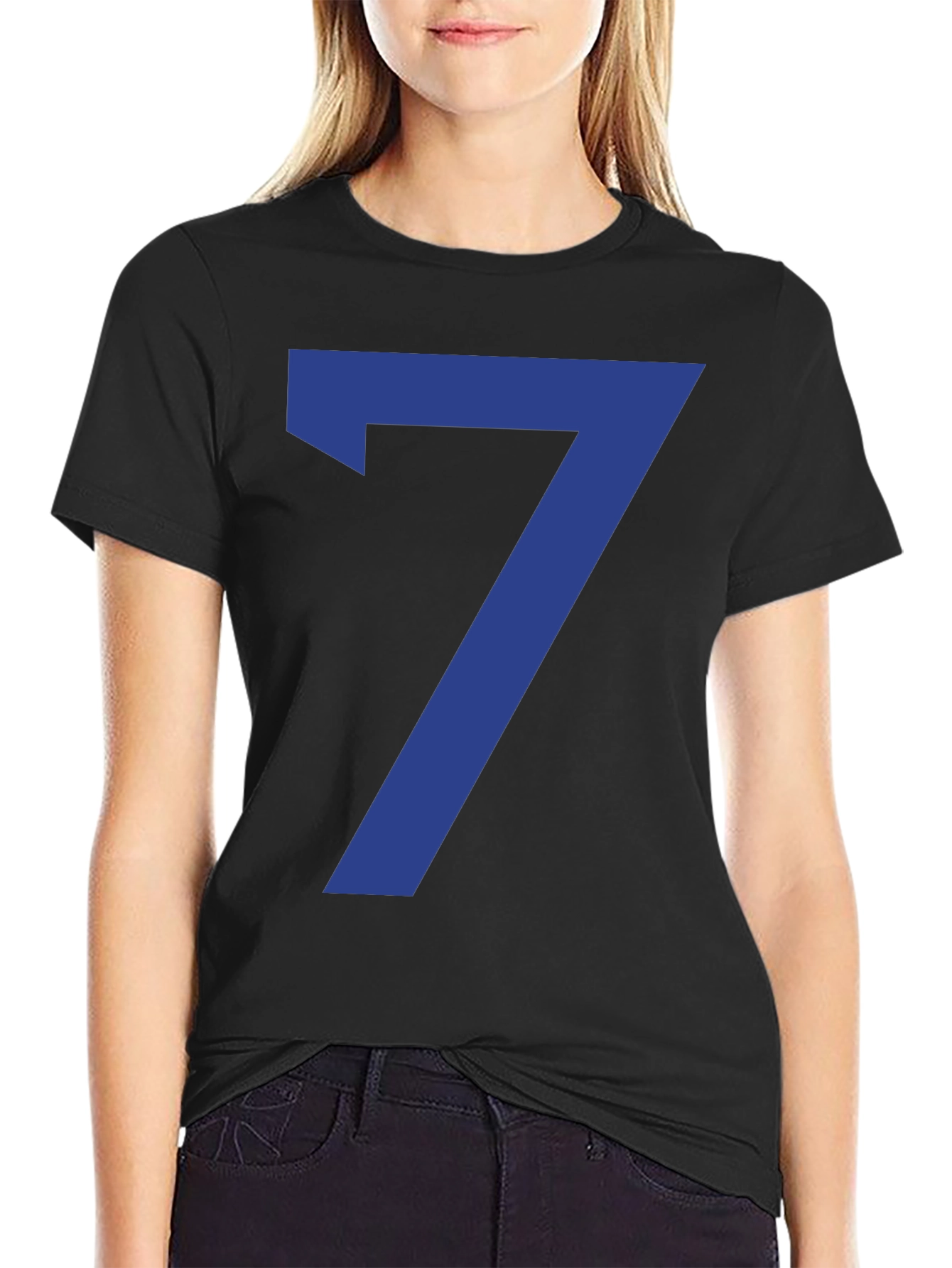 Lucky Number 7 Graphic Tee - Black