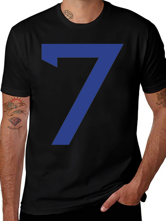 Lucky Number 7 Graphic Tee - Black