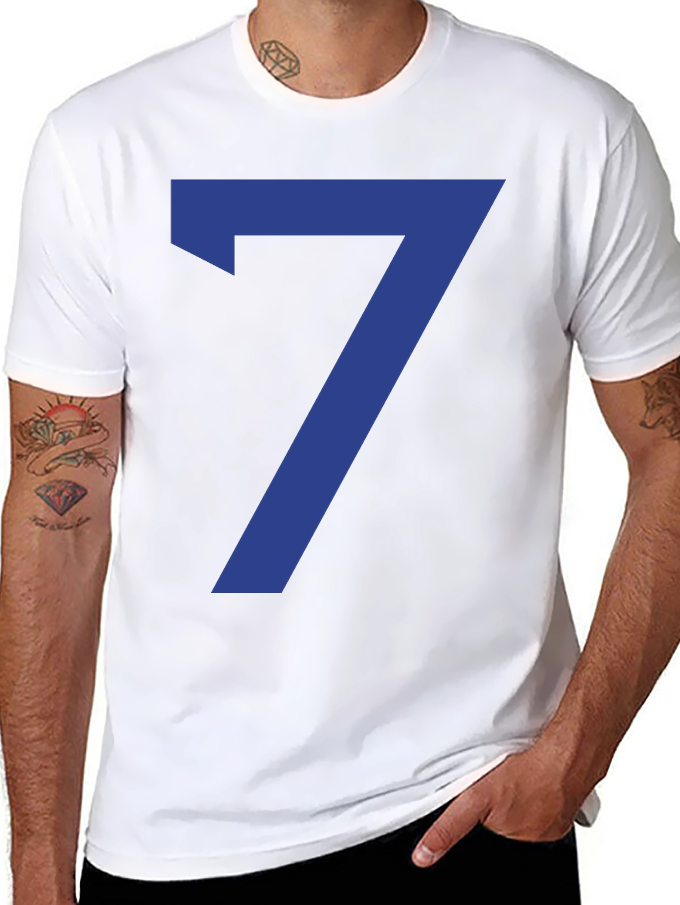 Lucky Number 7 Graphic Tee - Black