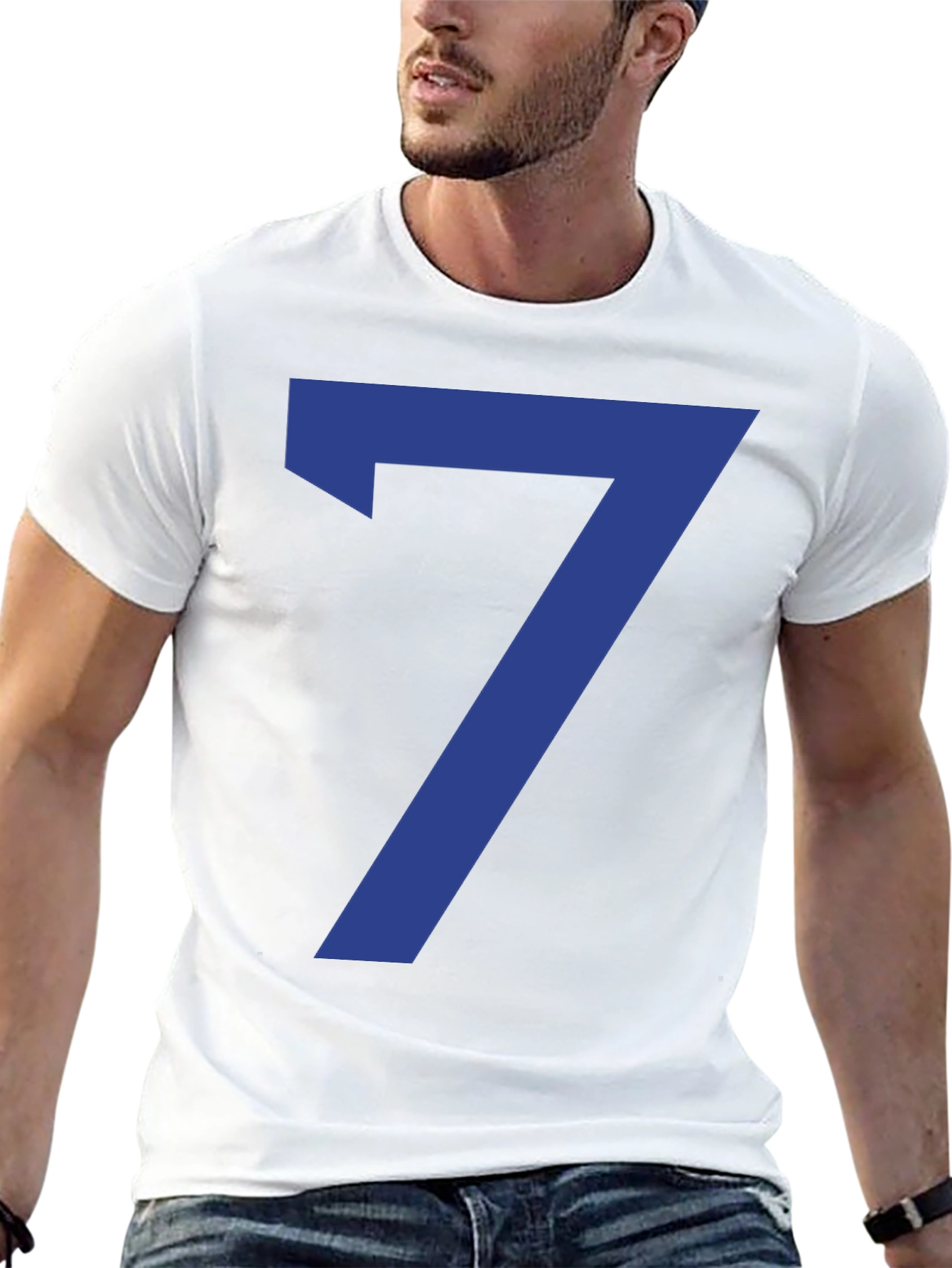 Lucky Number 7 Graphic Tee - Black