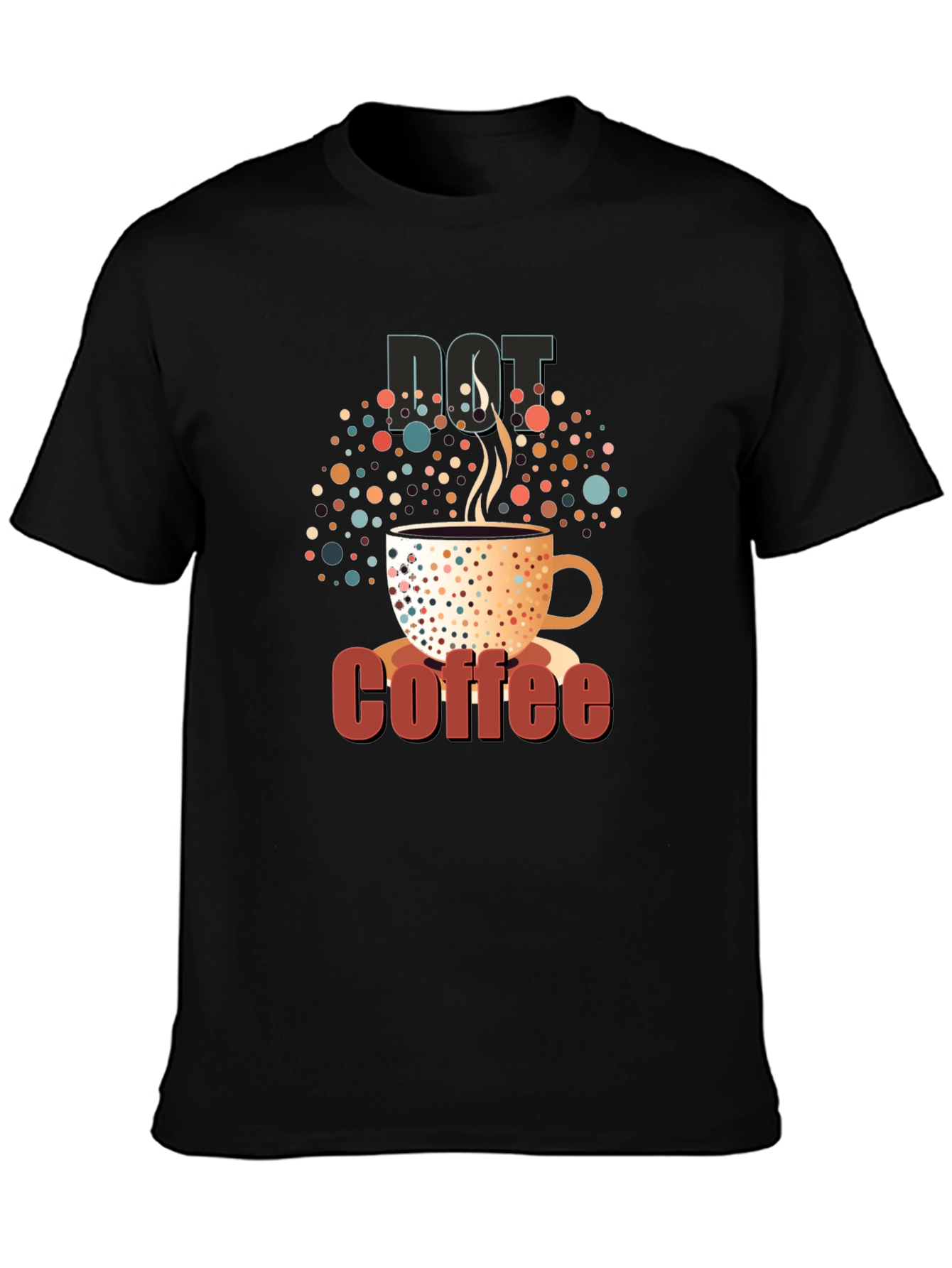 Dot Coffee Black T-Shirt