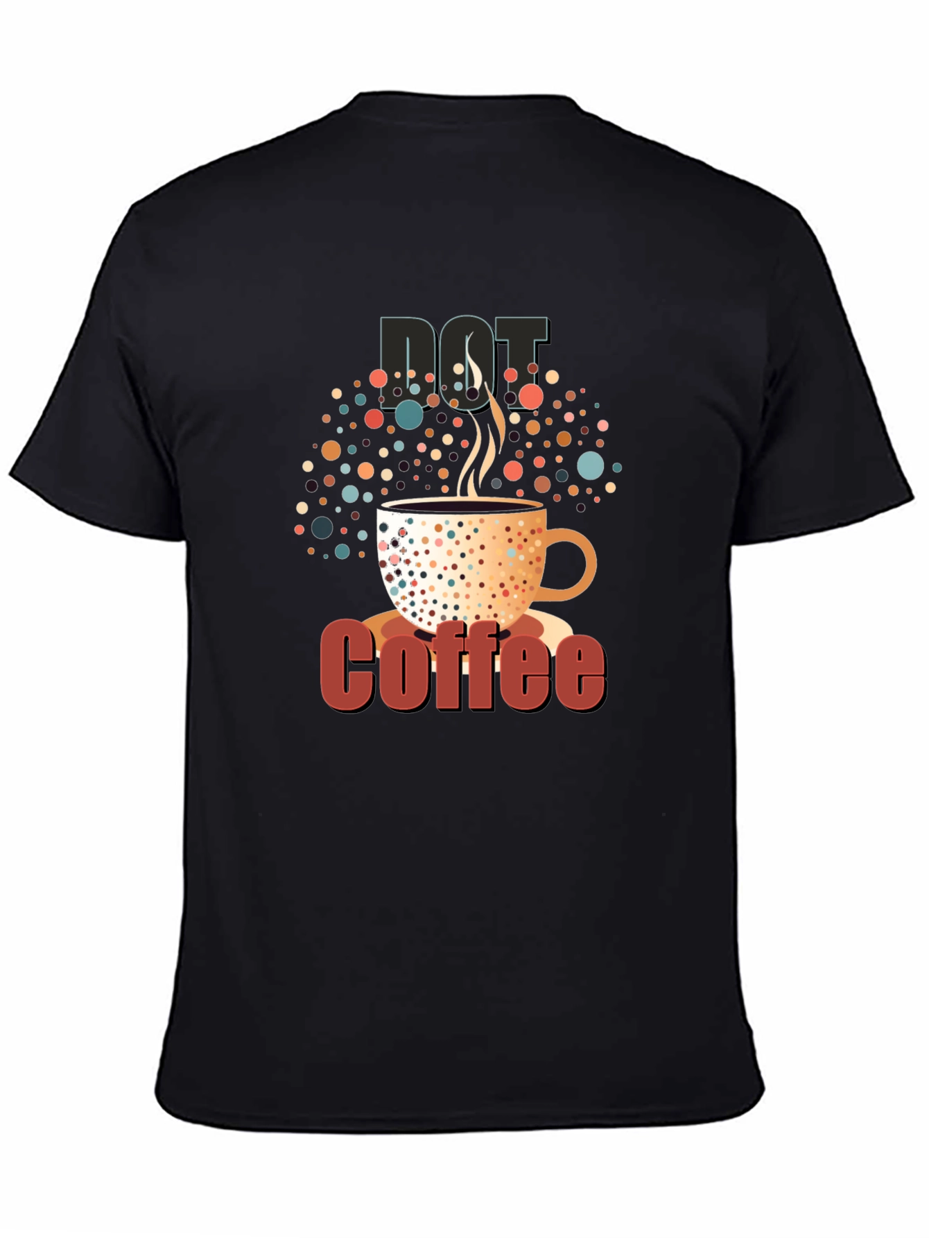 Dot Coffee Black T-Shirt