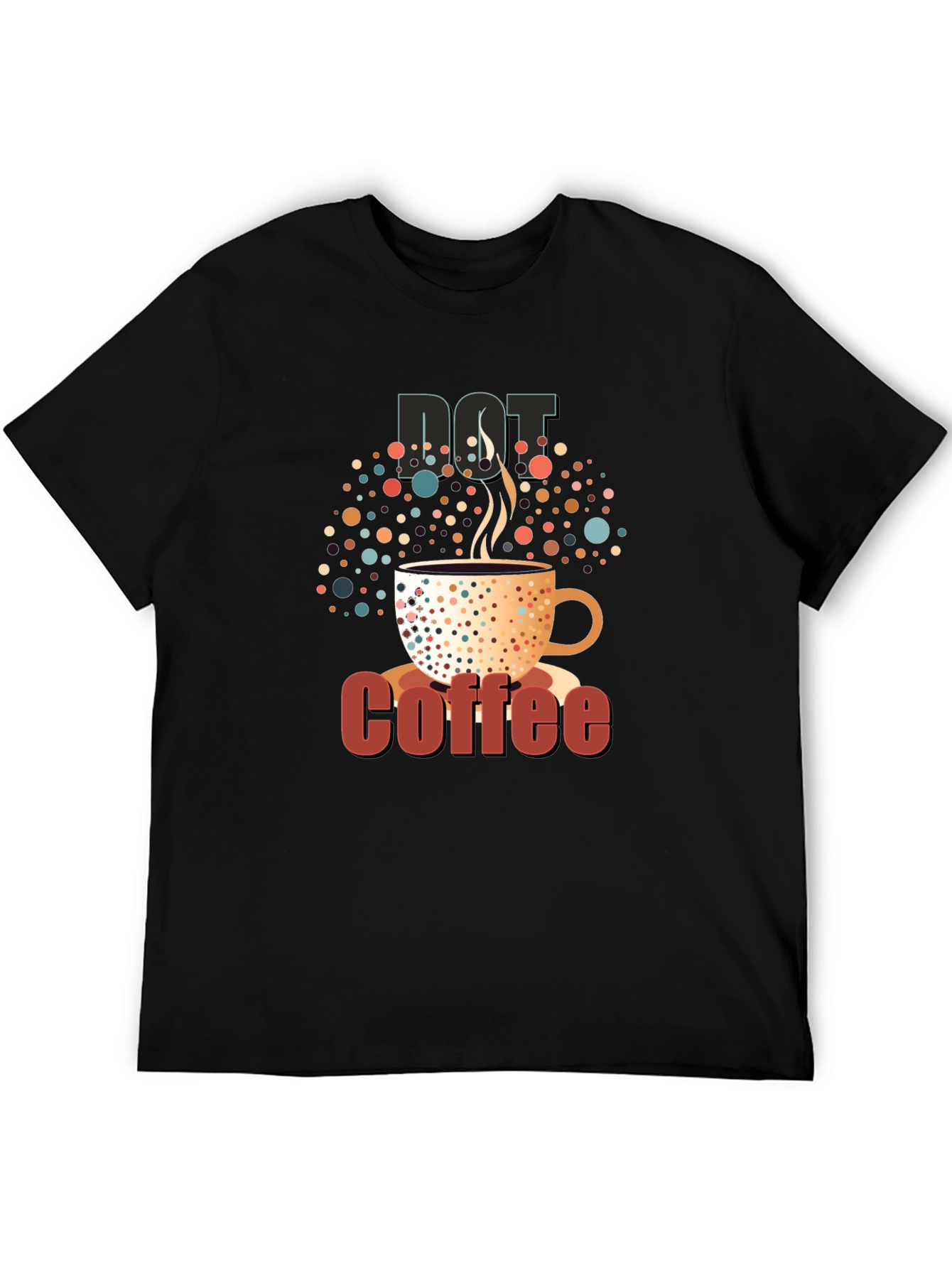 Dot Coffee Black T-Shirt