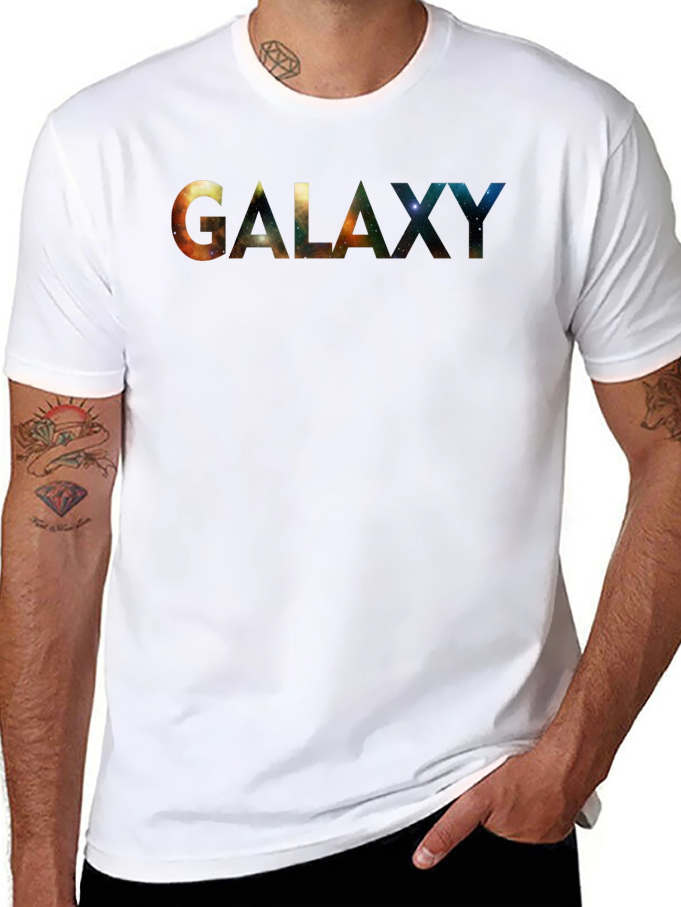 Galaxy Print Black T-Shirt - Space Lover Tee