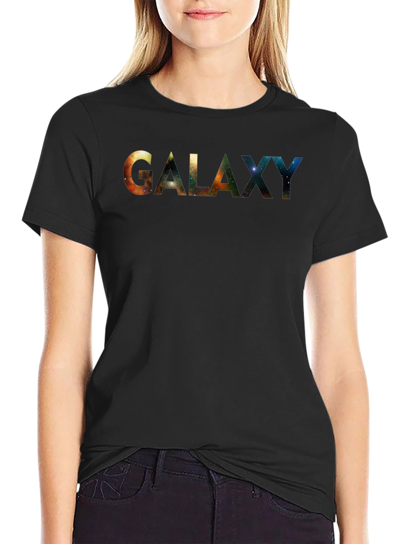 Galaxy Print Black T-Shirt - Space Lover Tee