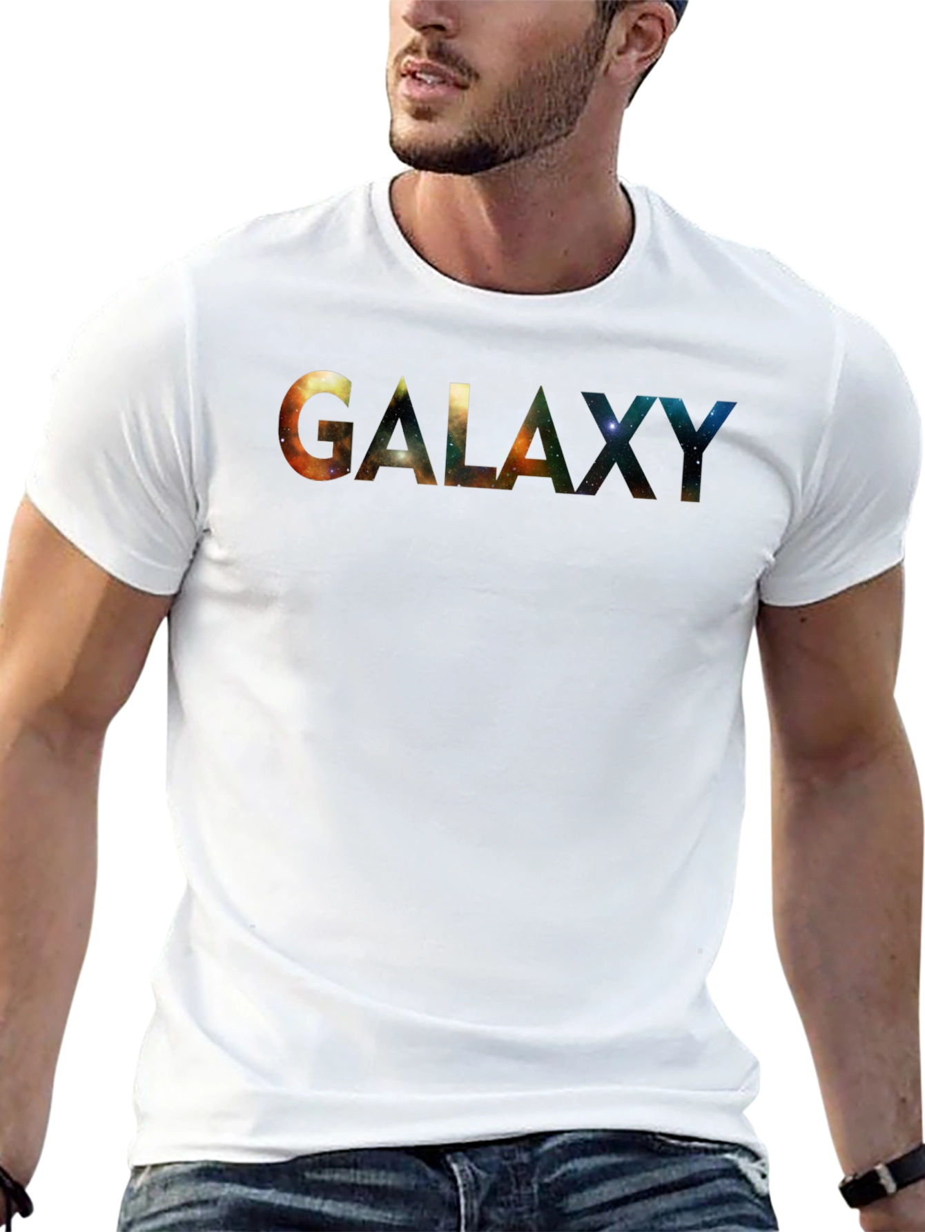 Galaxy Print Black T-Shirt - Space Lover Tee