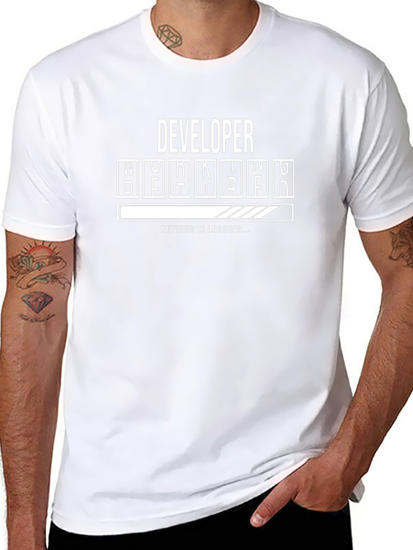 Developer Retired Loading Black T-Shirt