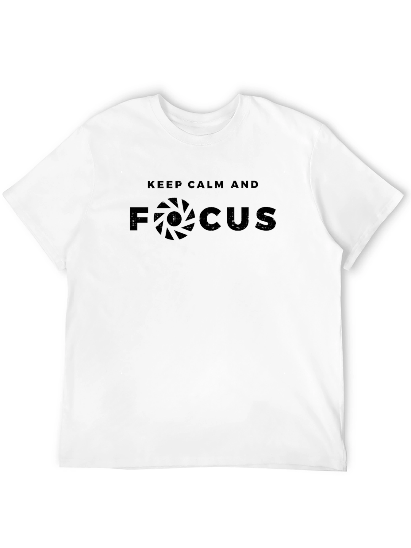 Keep Calm and Focus Black Graphic Tee