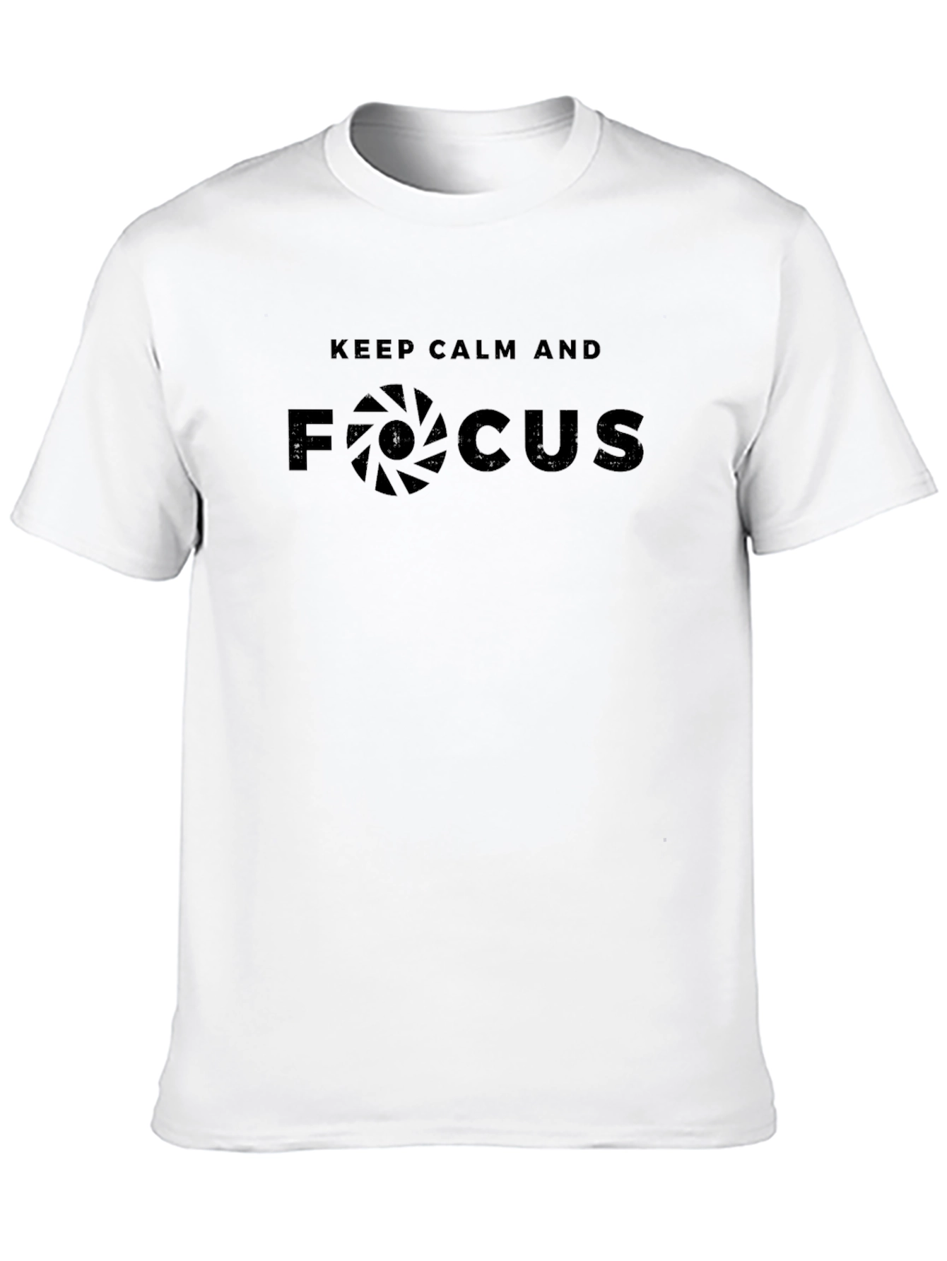 Keep Calm and Focus Black Graphic Tee