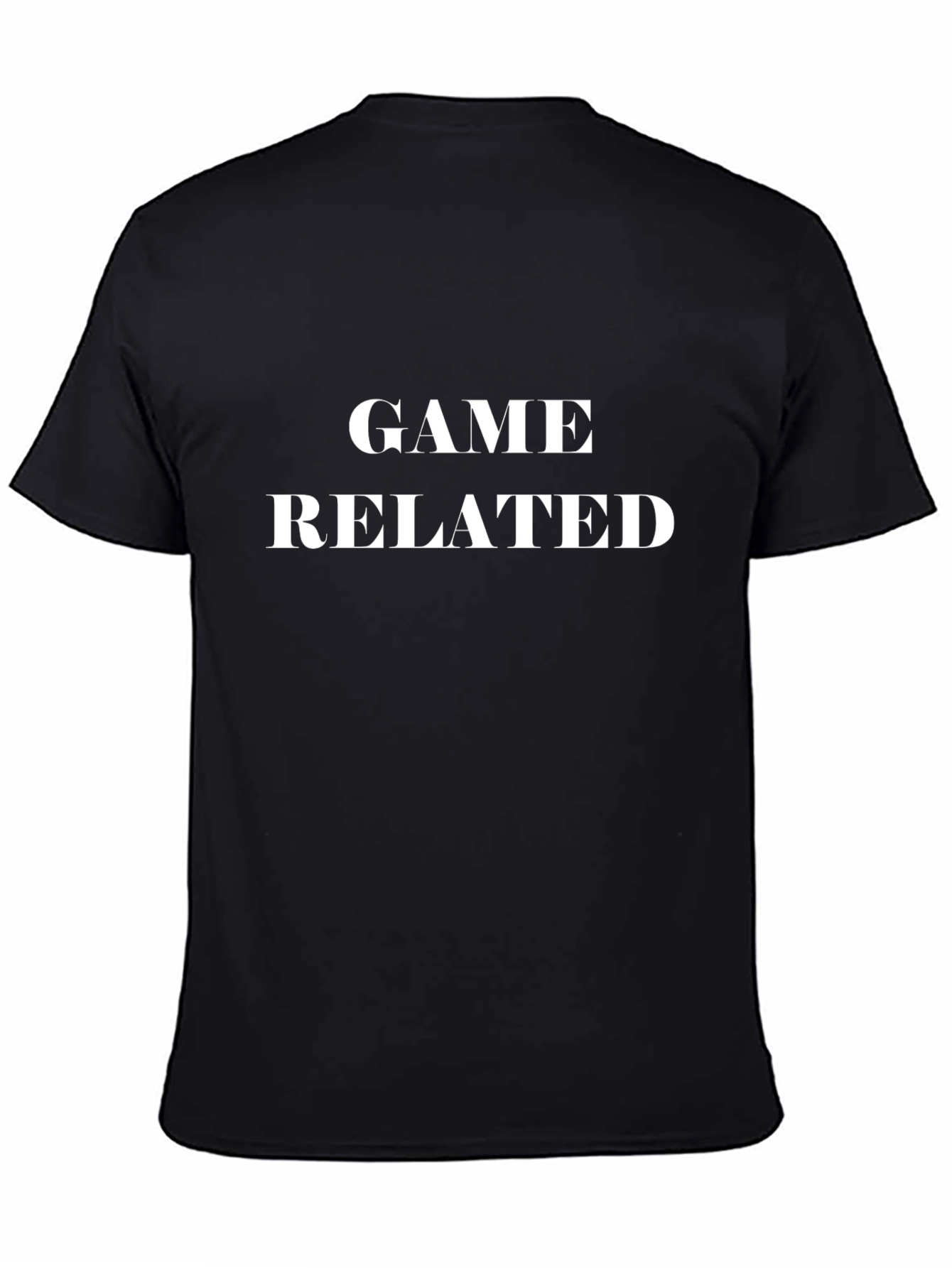 Game Related Black Cotton Graphic T-Shirt