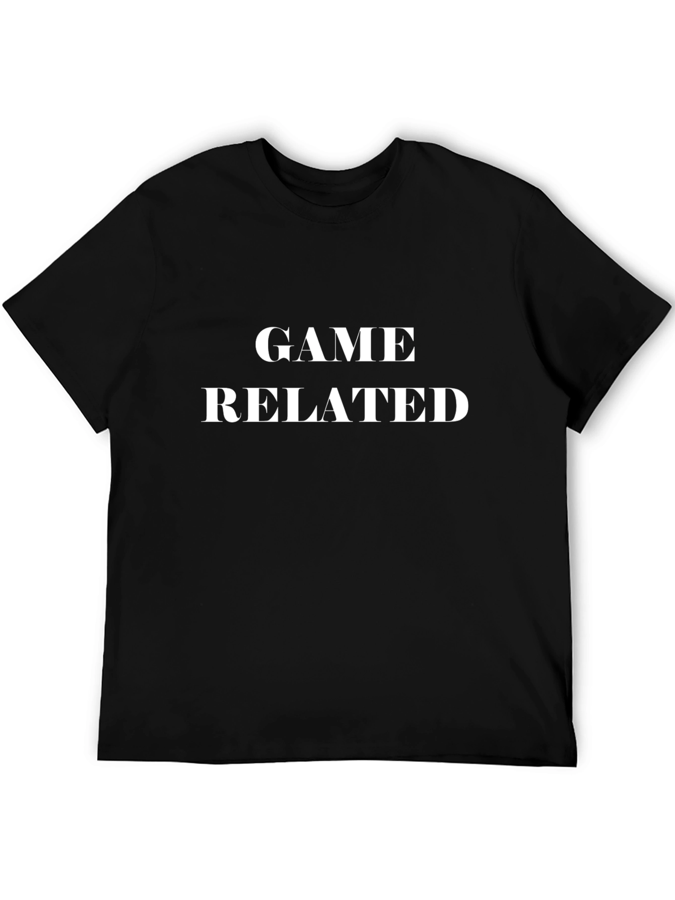 Game Related Black Cotton Graphic T-Shirt