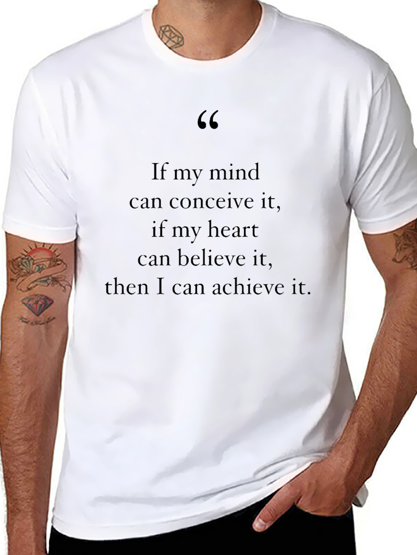 Motivational Quote Black T-Shirt