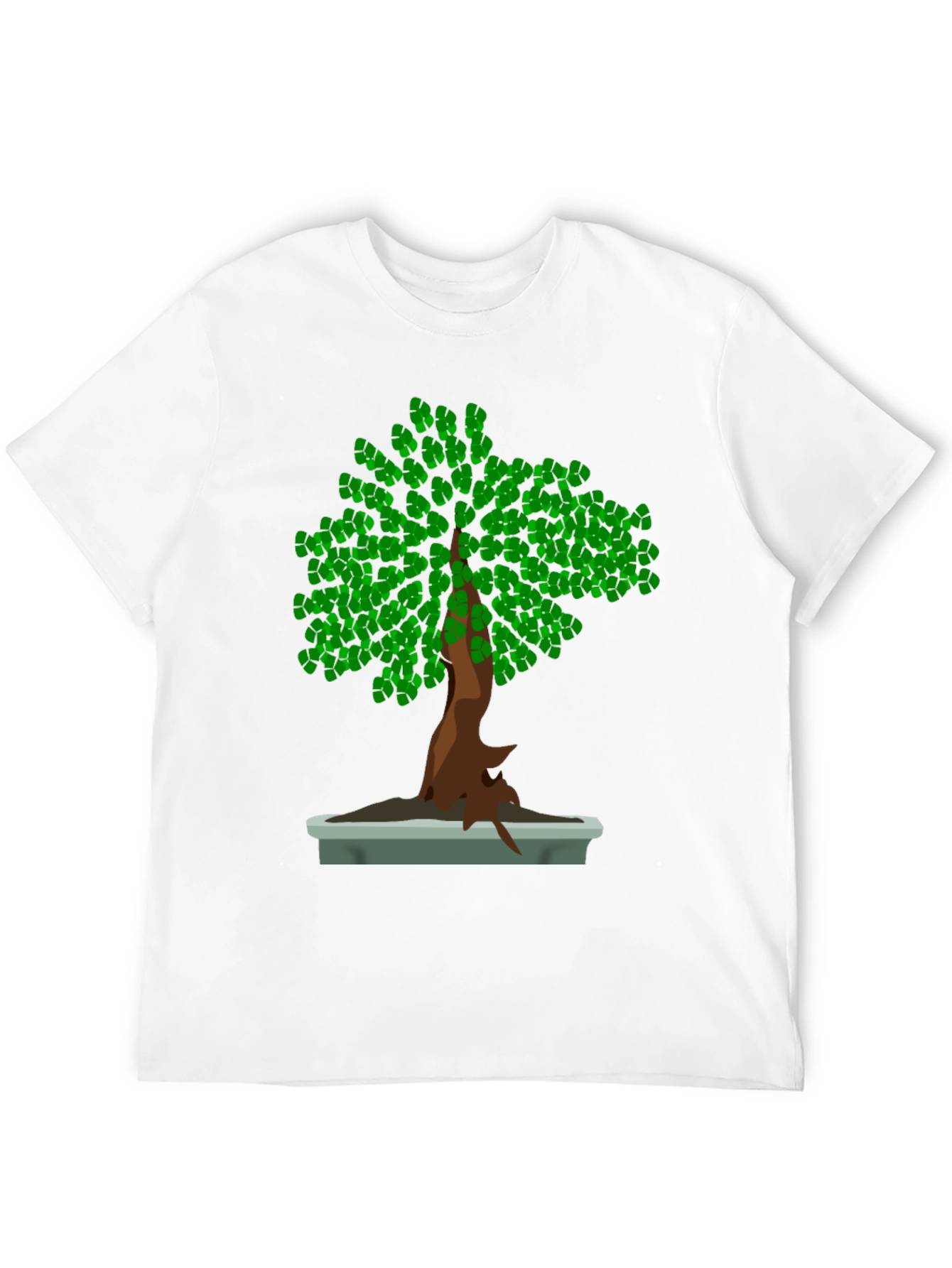Bonsai Tree Graphic Tee - Nature Lovers Black T-Shirt