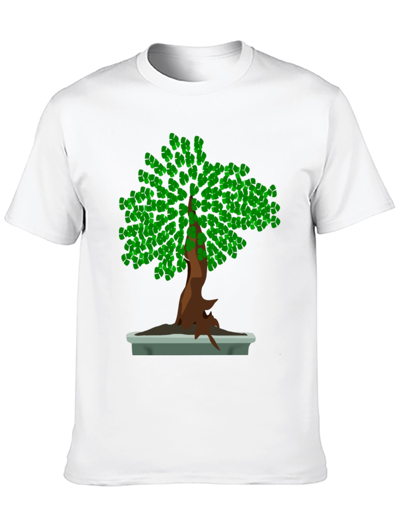 Bonsai Tree Graphic Tee - Nature Lovers Black T-Shirt